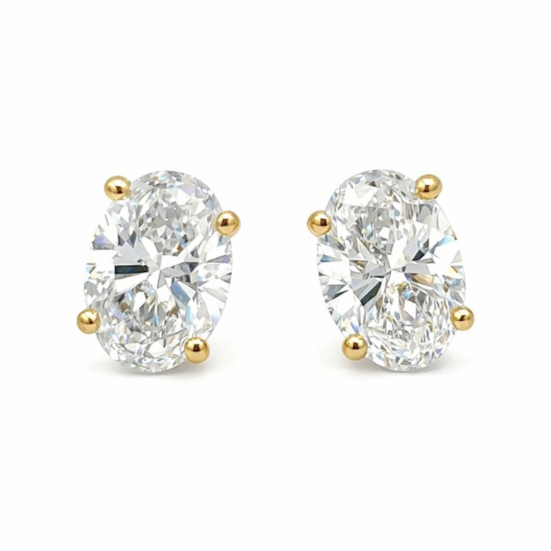 Earrings - 14 kt. Yellow gold - 8.01ct. tw. Diamond (Lab-grown)