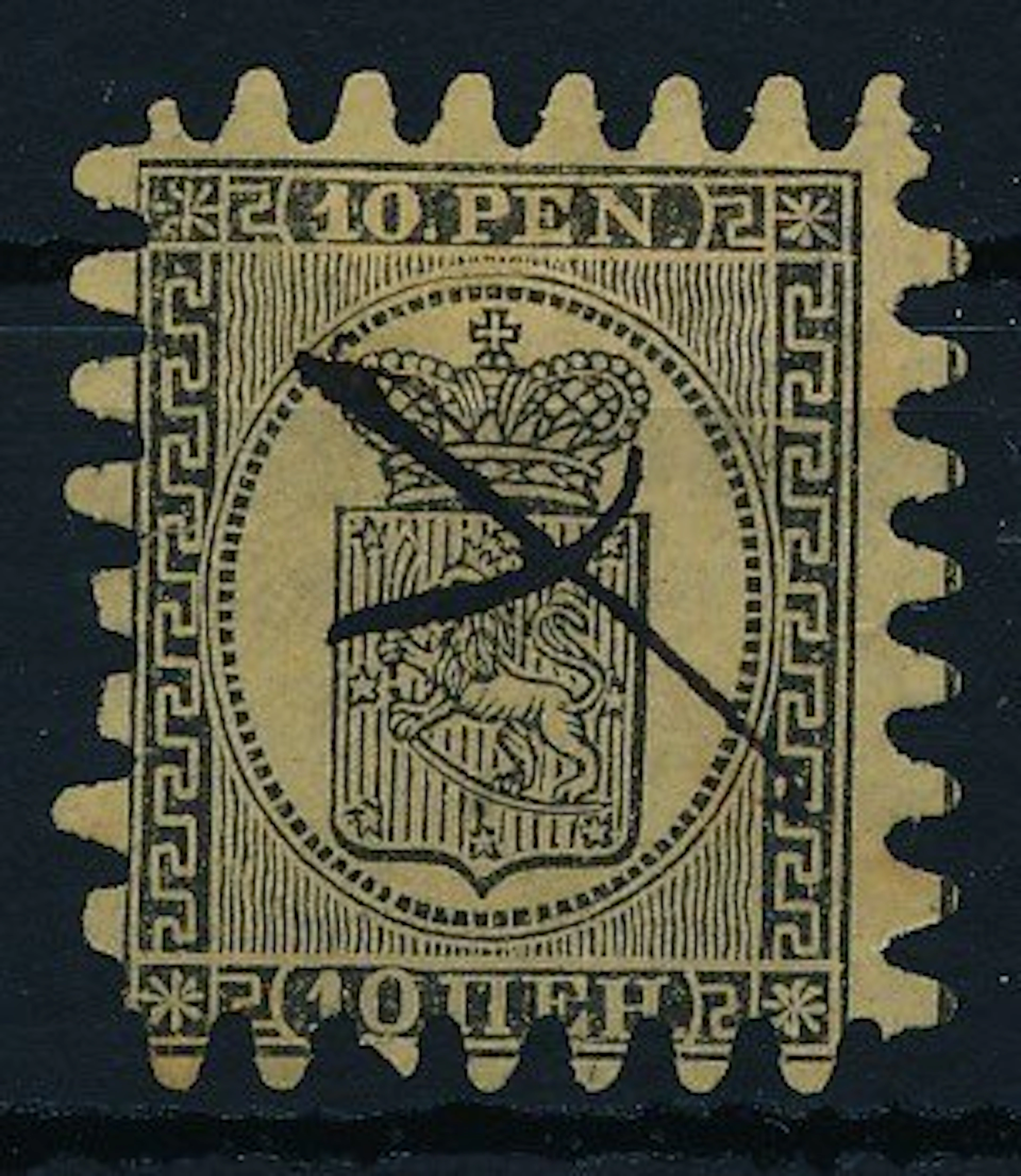 Finland 1858 - Coat of arms drawing