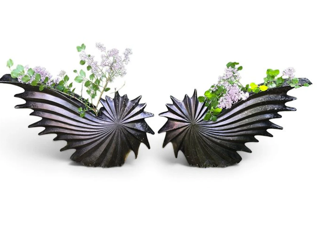 PTMD - Vase (2) - Starburst - Aluminium - Large aluminum vases