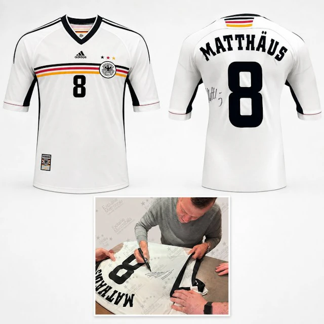 Germany National Team Singed - Lothar Matthäus - 1998 - Jersey