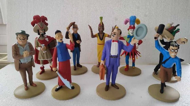 Moulinsart - Ensemble de 9 figurines - la collection officielle - 2011 à 2014