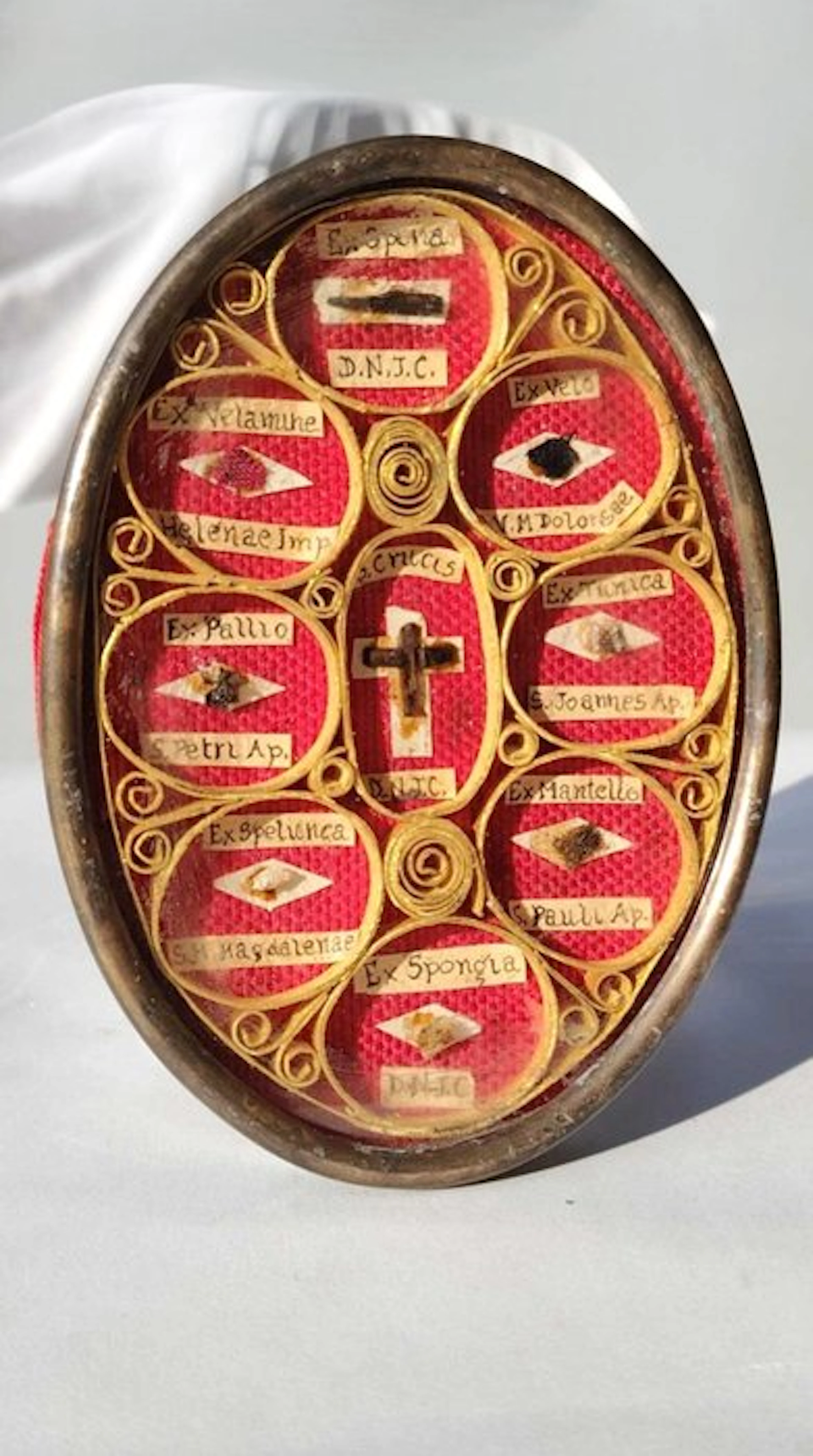 Reliquary - Brass - 1850-1900 - Holy Cross & Crown of...