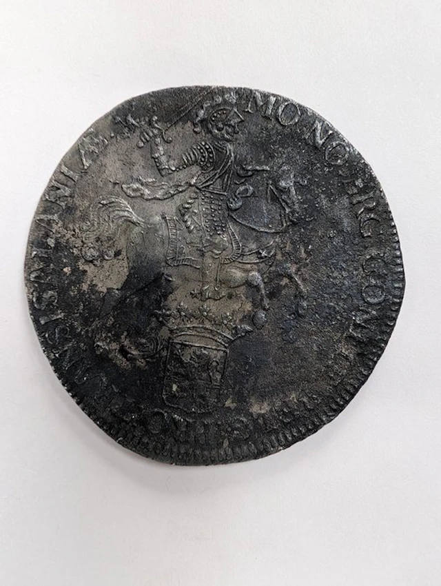 Netherlands, Overijssel Zilveren rijder of Dukaton 1742 wrakvonst