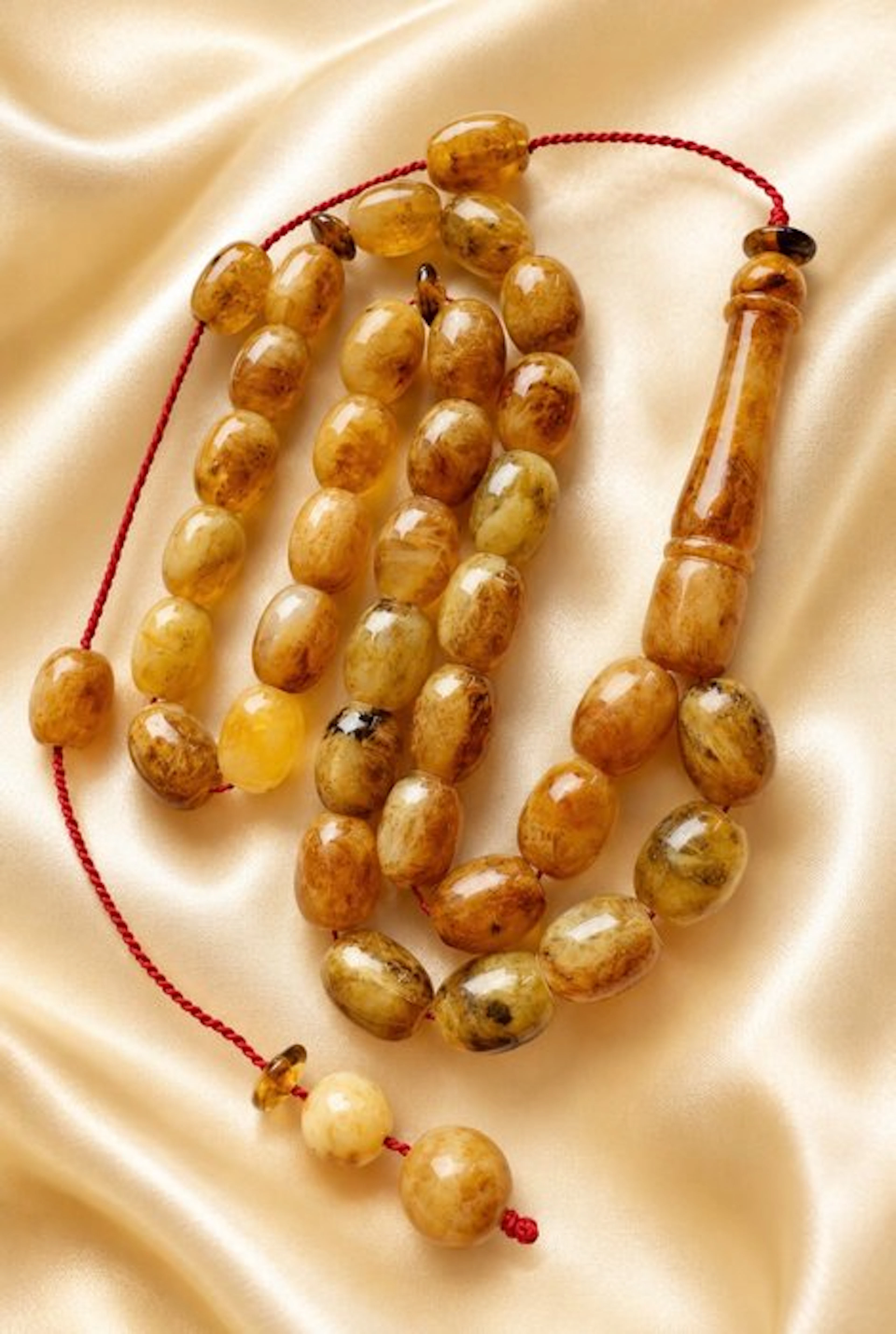Amber - Amber - Rosary -Natural Baltic Amber-12*9mm-24g...