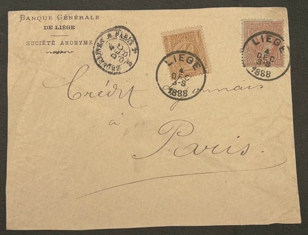 Belgium 1884/1891 - Collection of documents on the...