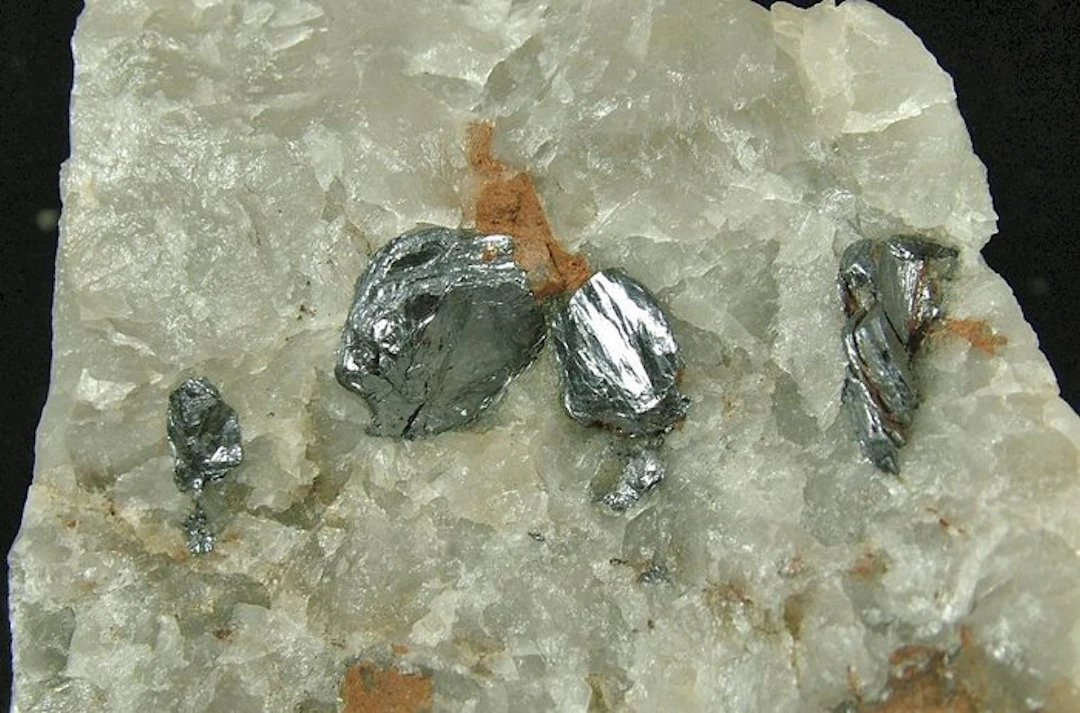 Most luminous Molybdenite CW2121 Crystals on matrix...