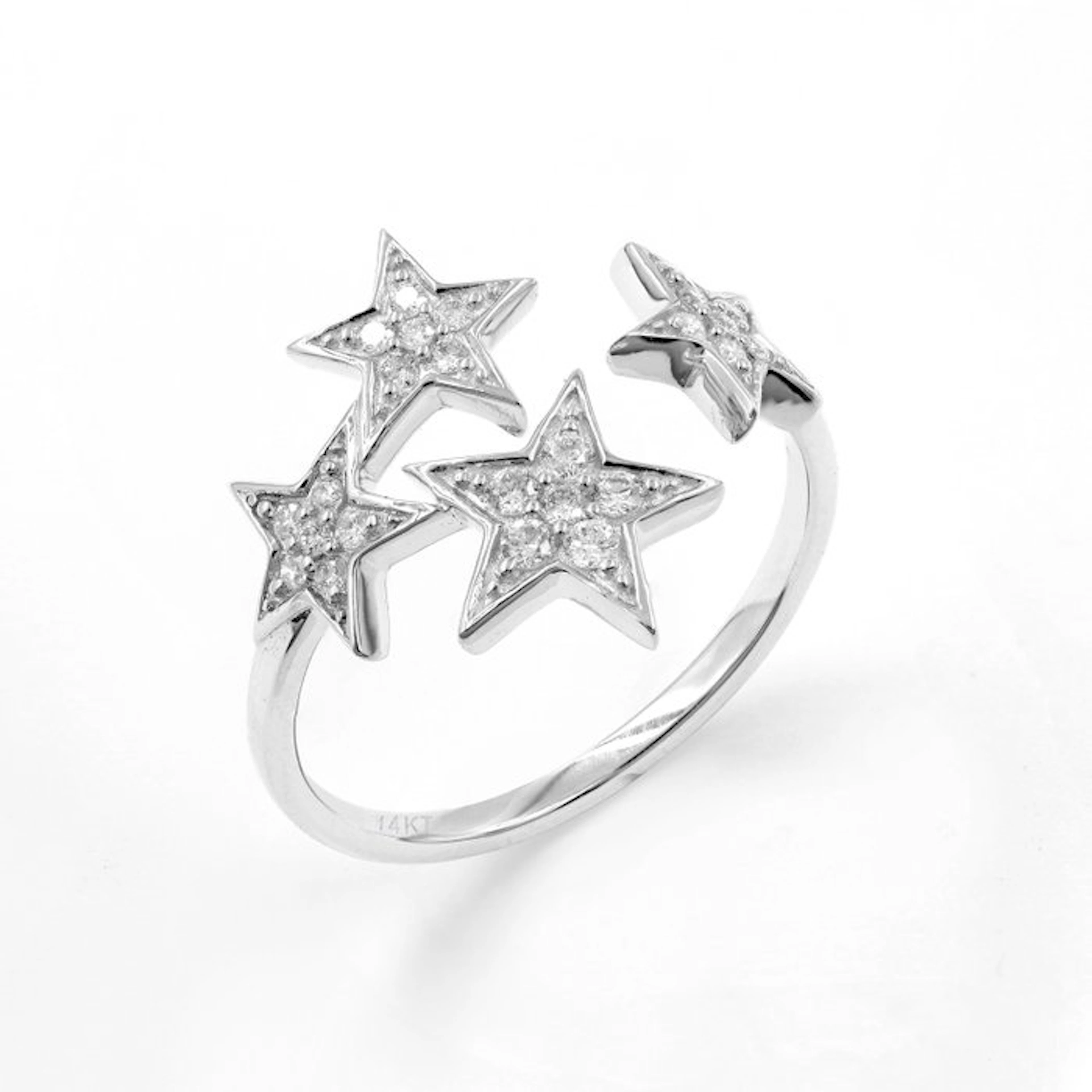 Ring - 14 kt. White gold - 0.21ct. tw. Diamond (Natural)