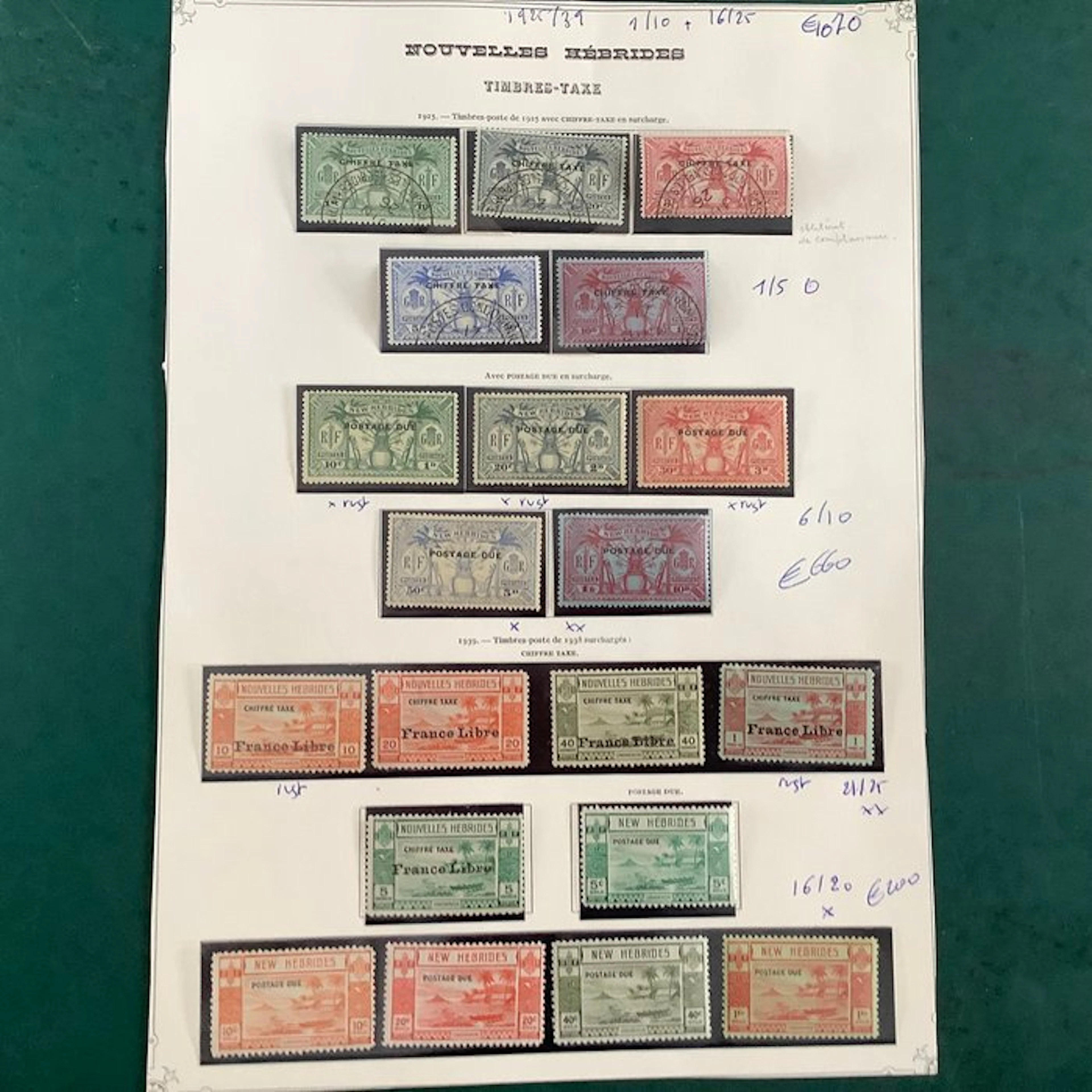 New Caledonia 1925/1939 - Beautiful collection of penalty...
