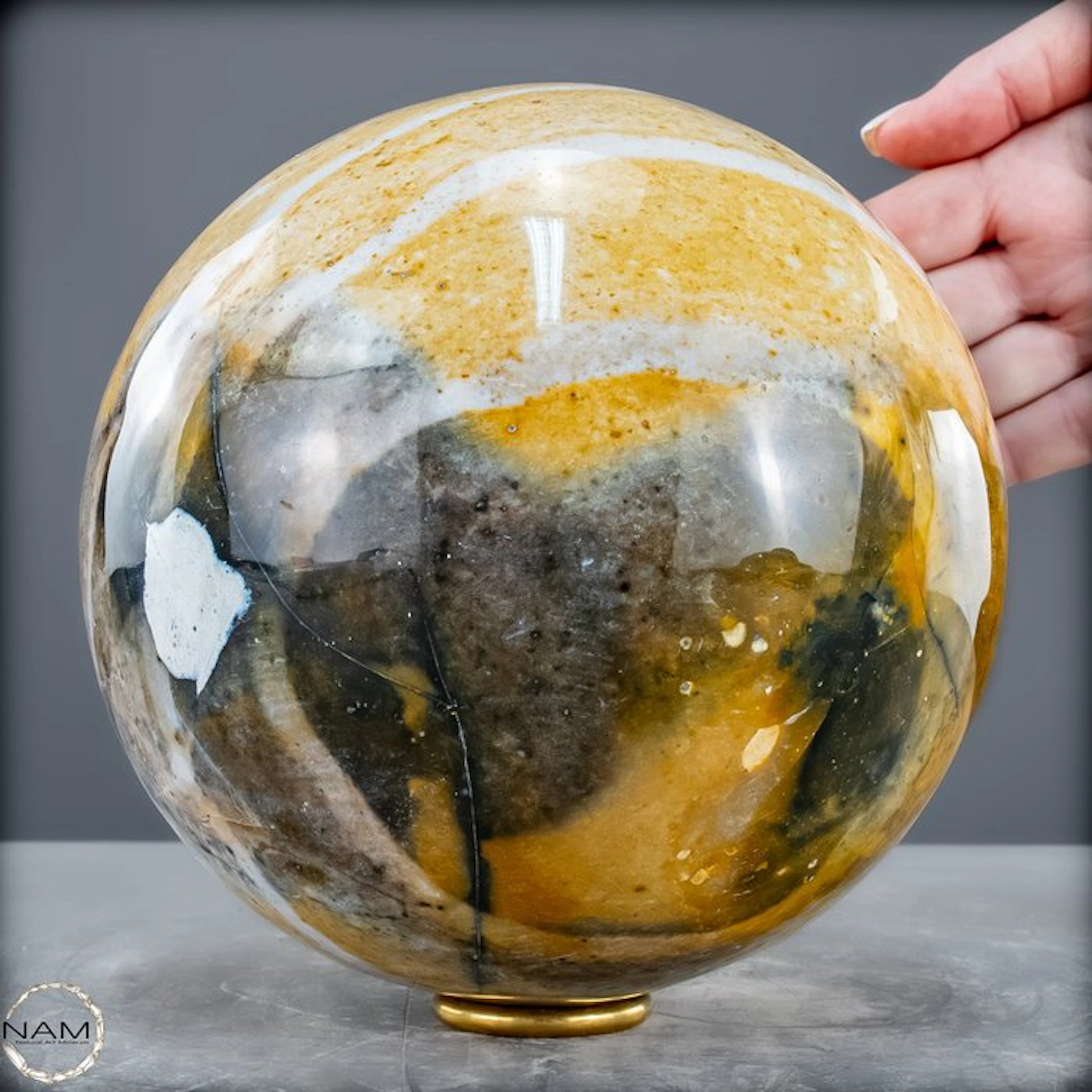 New Find! Rare Natural Jasper - Chalcedony Sphere- 6123.36 g