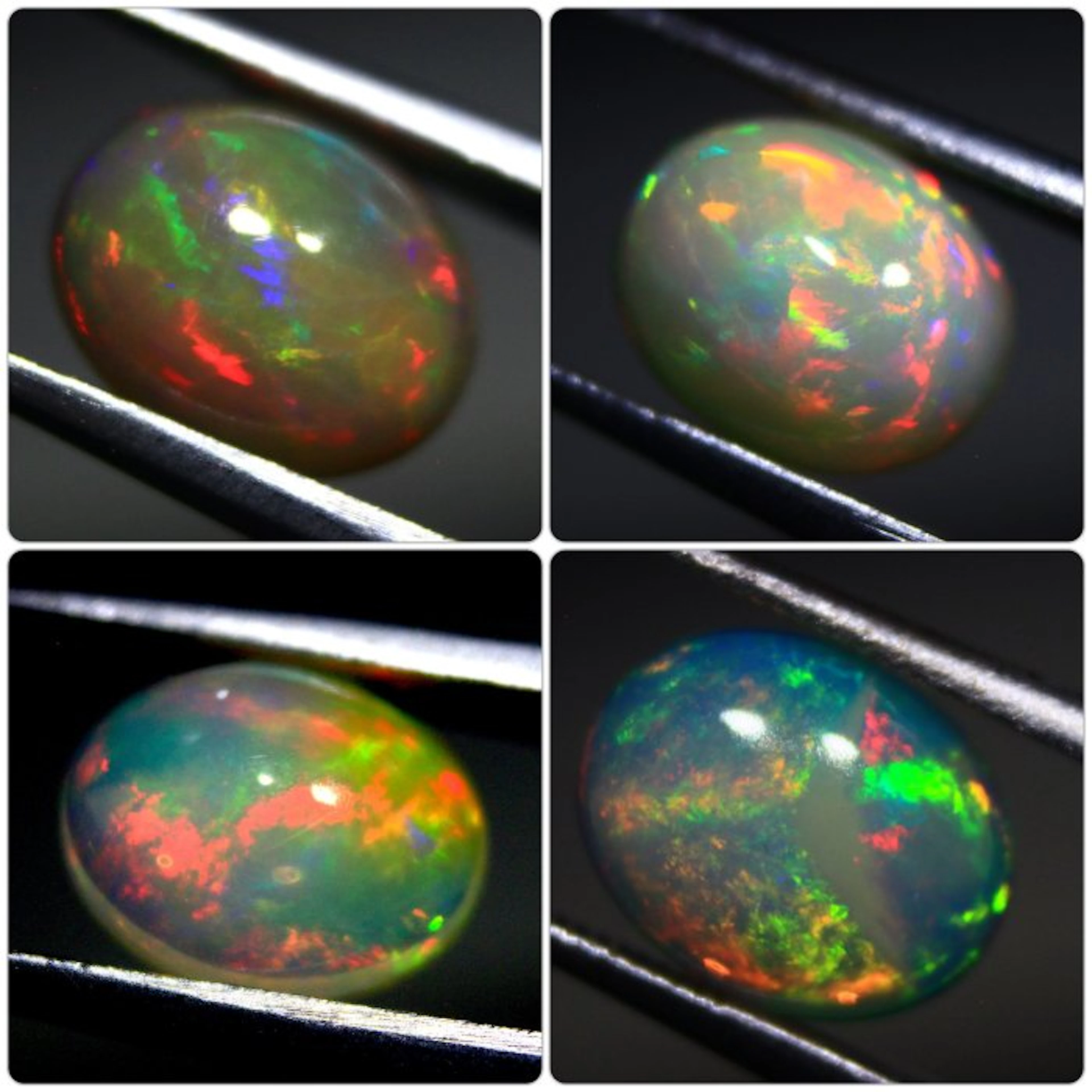 Ct. 7.20 Natural Ethiopian Opals Cabochon - Height: 10 mm - Width: 8 mm- 1.44 g