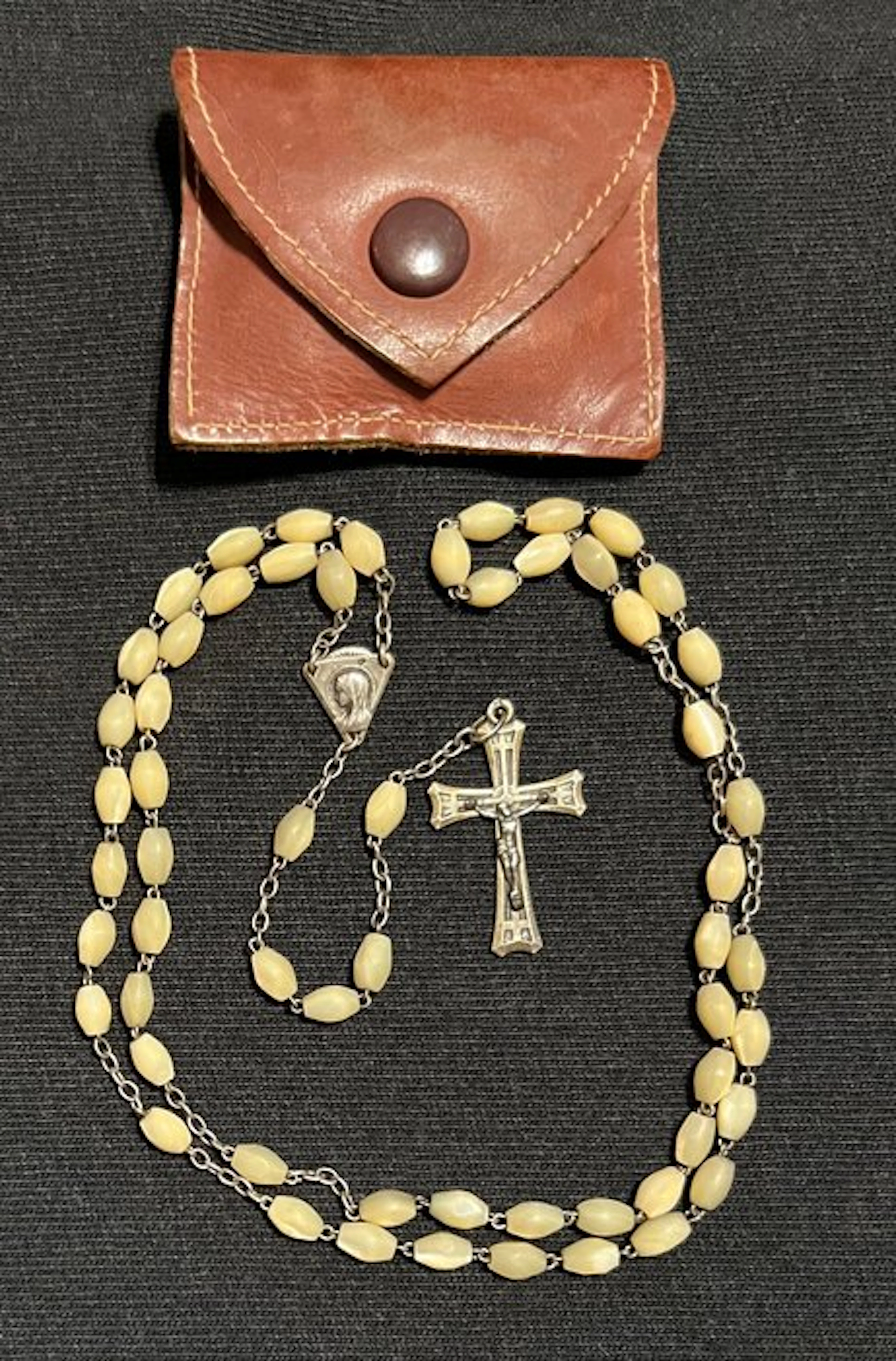 Rosary - .800 silver - 1920-1930 - Nacre