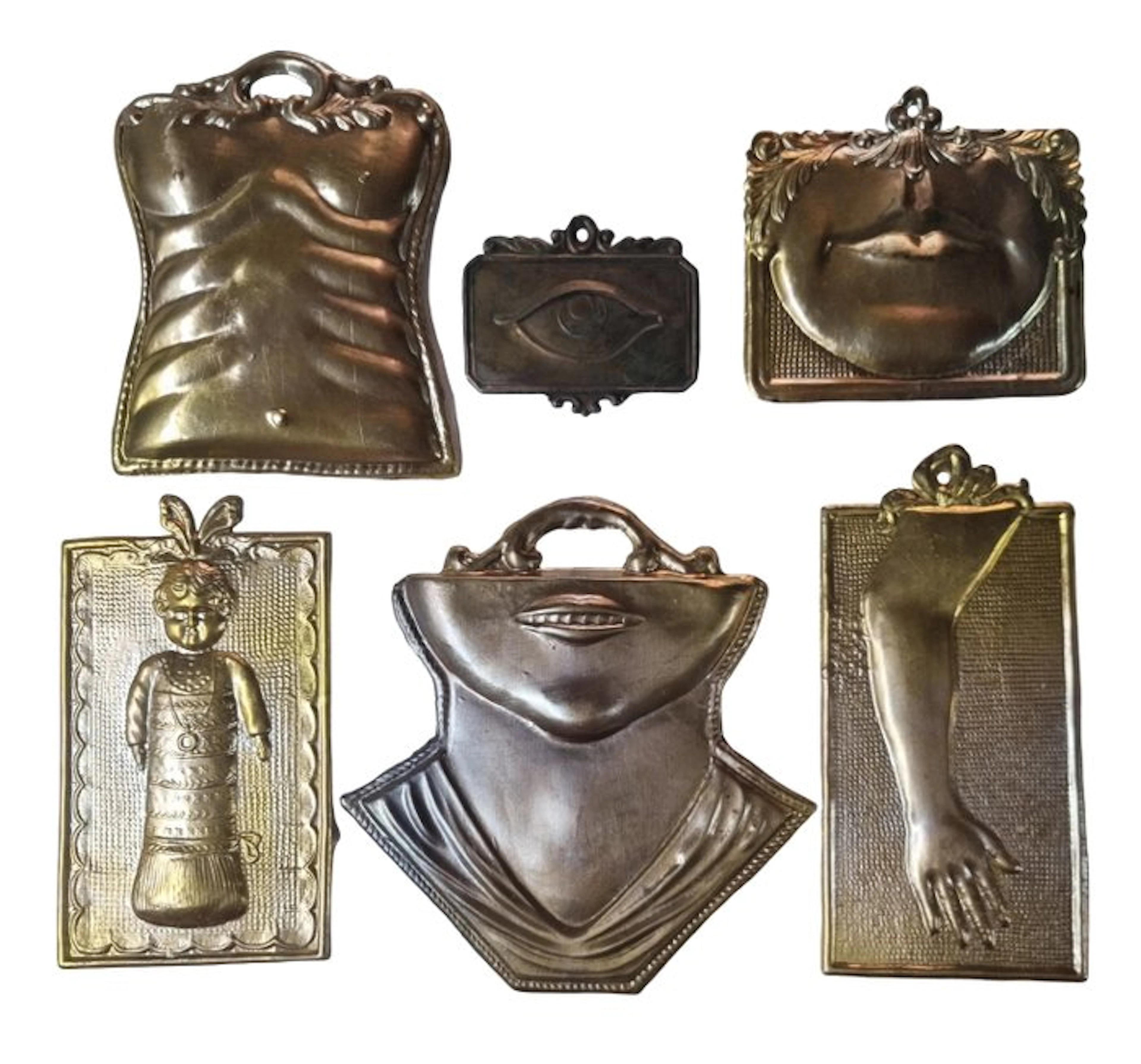 Italian design Ex voto (6) - Metal, Brass - the 20th century - Lot
