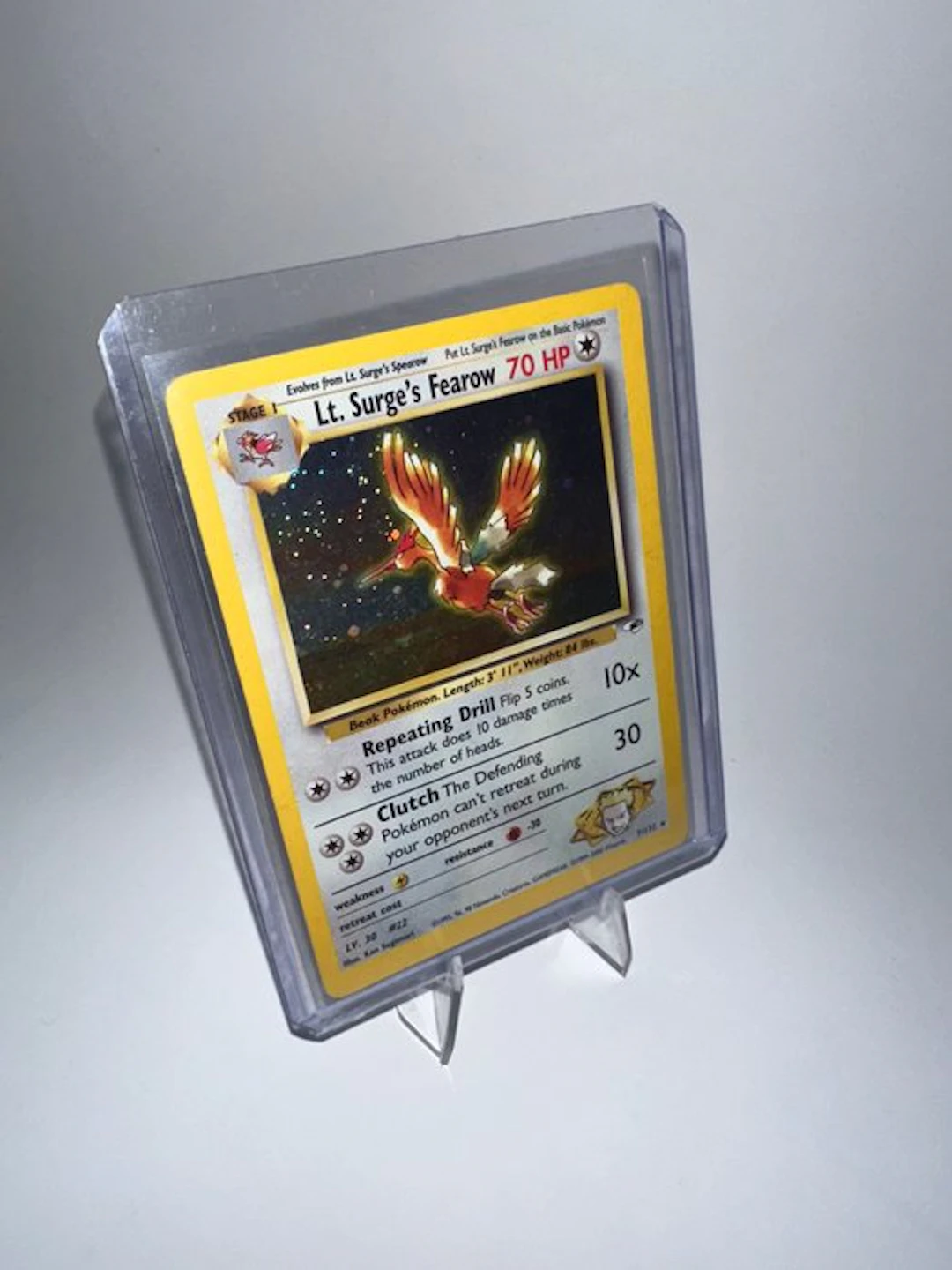 Pokémon - 1 Card - Lt. Surge's Fearow 11/132 Foil - WOTC - Gym Heroes