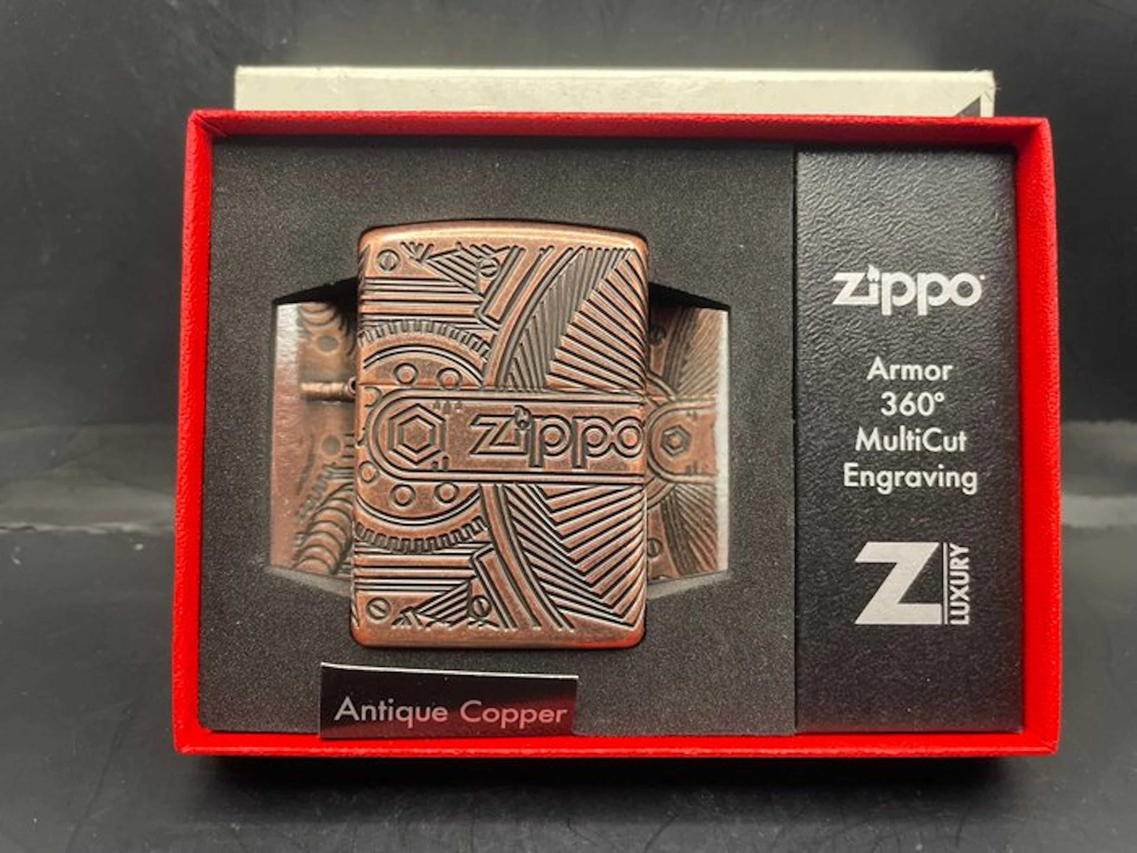 Zippo - * RARE * COFFRET ZIPPO ANTIQUE COPPER - ARMOR...