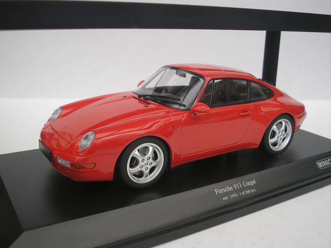 MiniChamps 1:18 - Model car - Porsche 911 (993) Coupe - 1993 - Red - 360 pcs