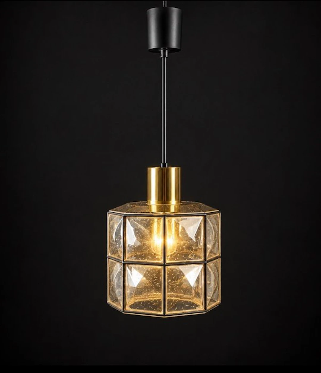 Limburg Glashütte - Ceiling lamp - Glass, Brass - Cast Iron