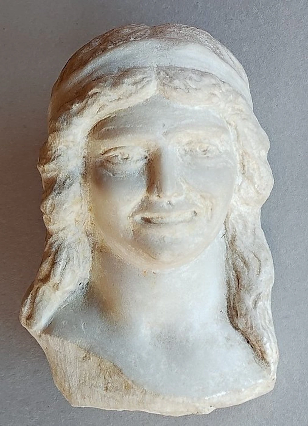 Sculpture, Testina di ragazza - 17 cm - Marble