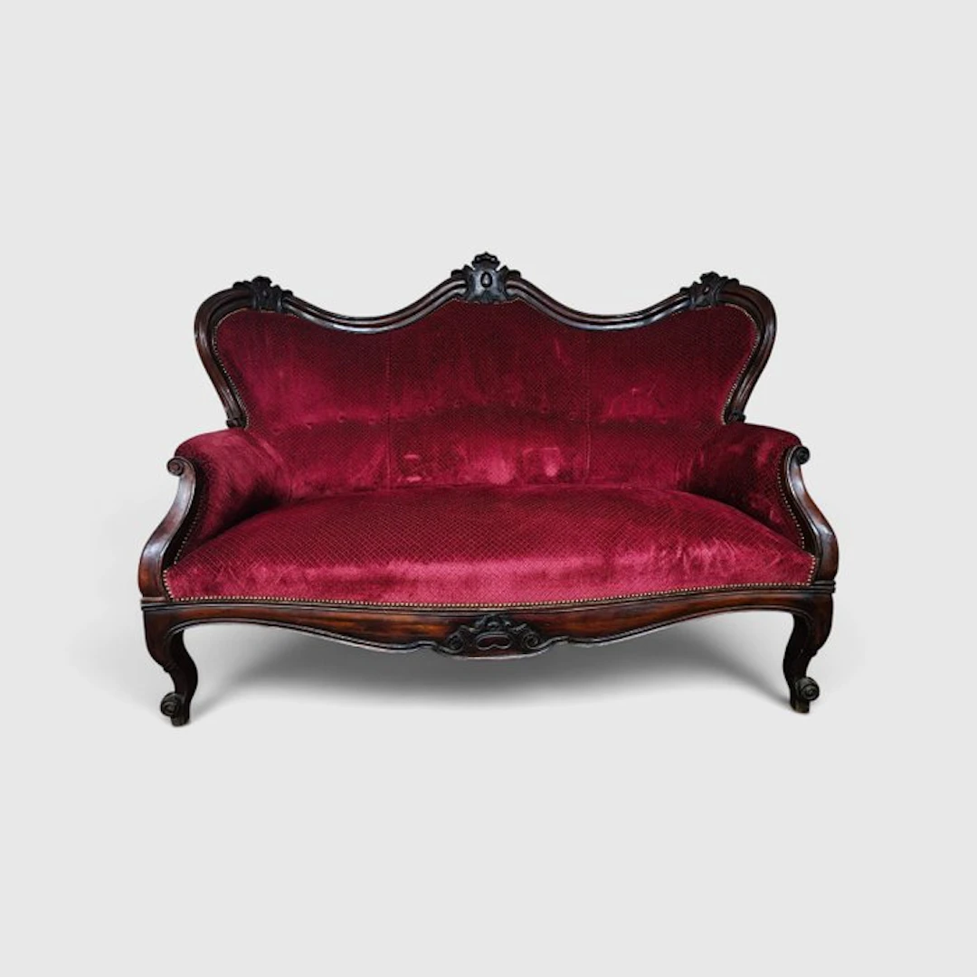 Sofa (10) - Luigi Filippo - Walnut - Complete living room.