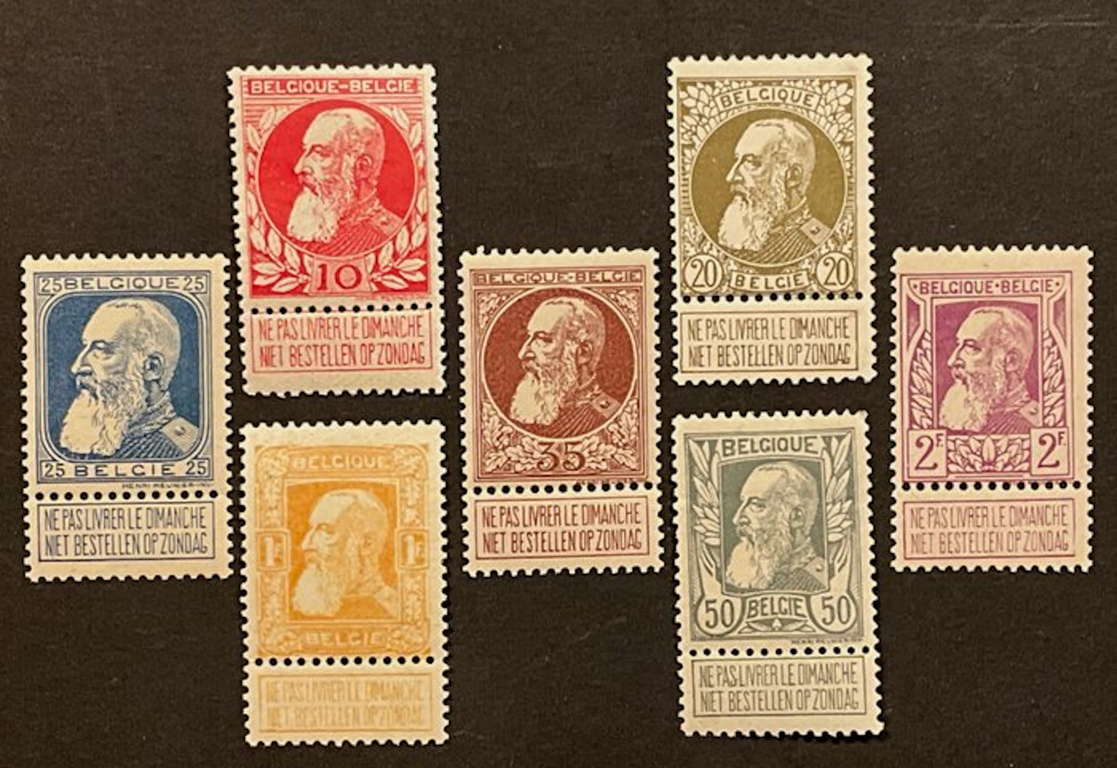 Belgium 1905 - Leopold II "Grove Baard" - Complete set...