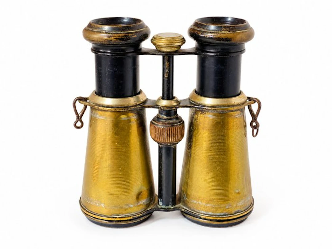 Binoculars - boussole integrée - 1900-1910 - France - marines anciennes optique