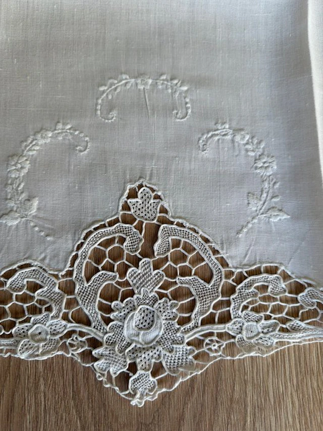 Asciugamani ricamati a mano - intaglio - Towel (4) - 104...