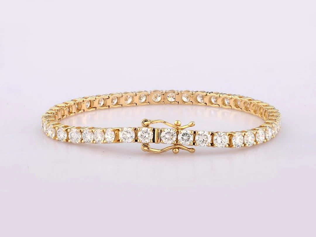 Bracelet - 14 kt. Yellow gold - 8.46ct. tw. Diamond (Lab-grown)