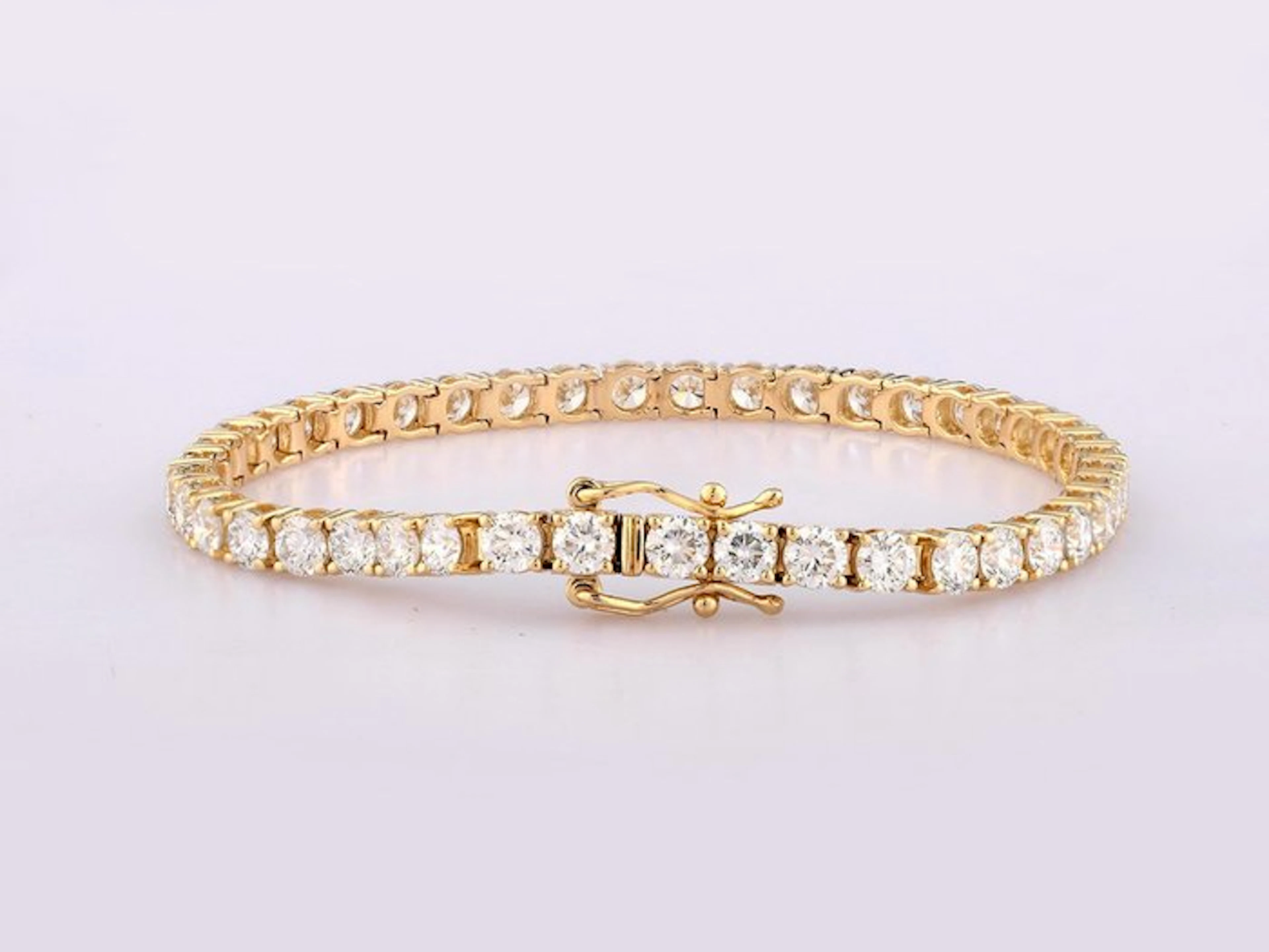 Bracelet - 14 kt. Yellow gold - 8.46ct. tw. Diamond (Lab-grown)