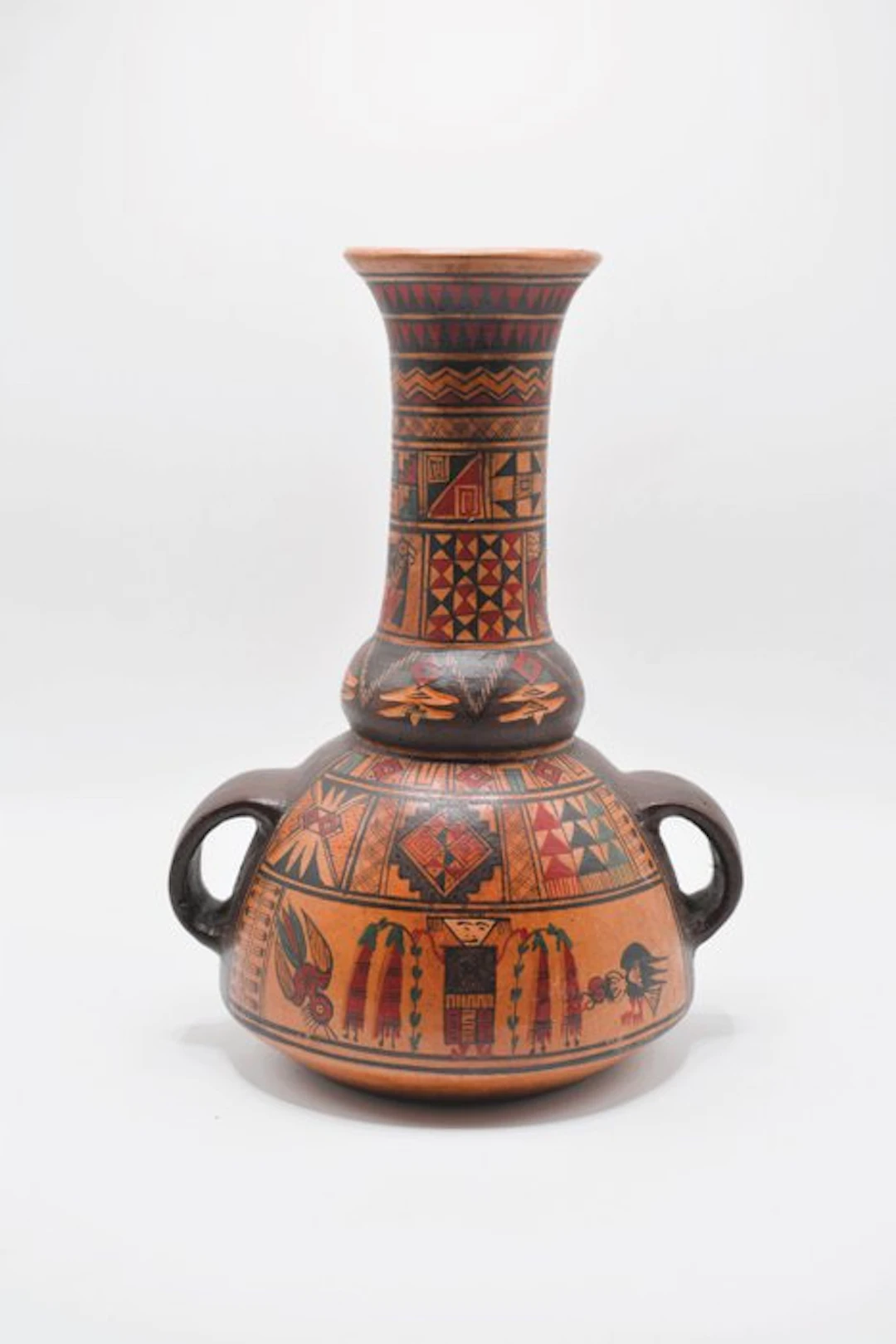Earthenware Vessel - 20 cm - Aríbalo Inca - Replica (No reserve price)