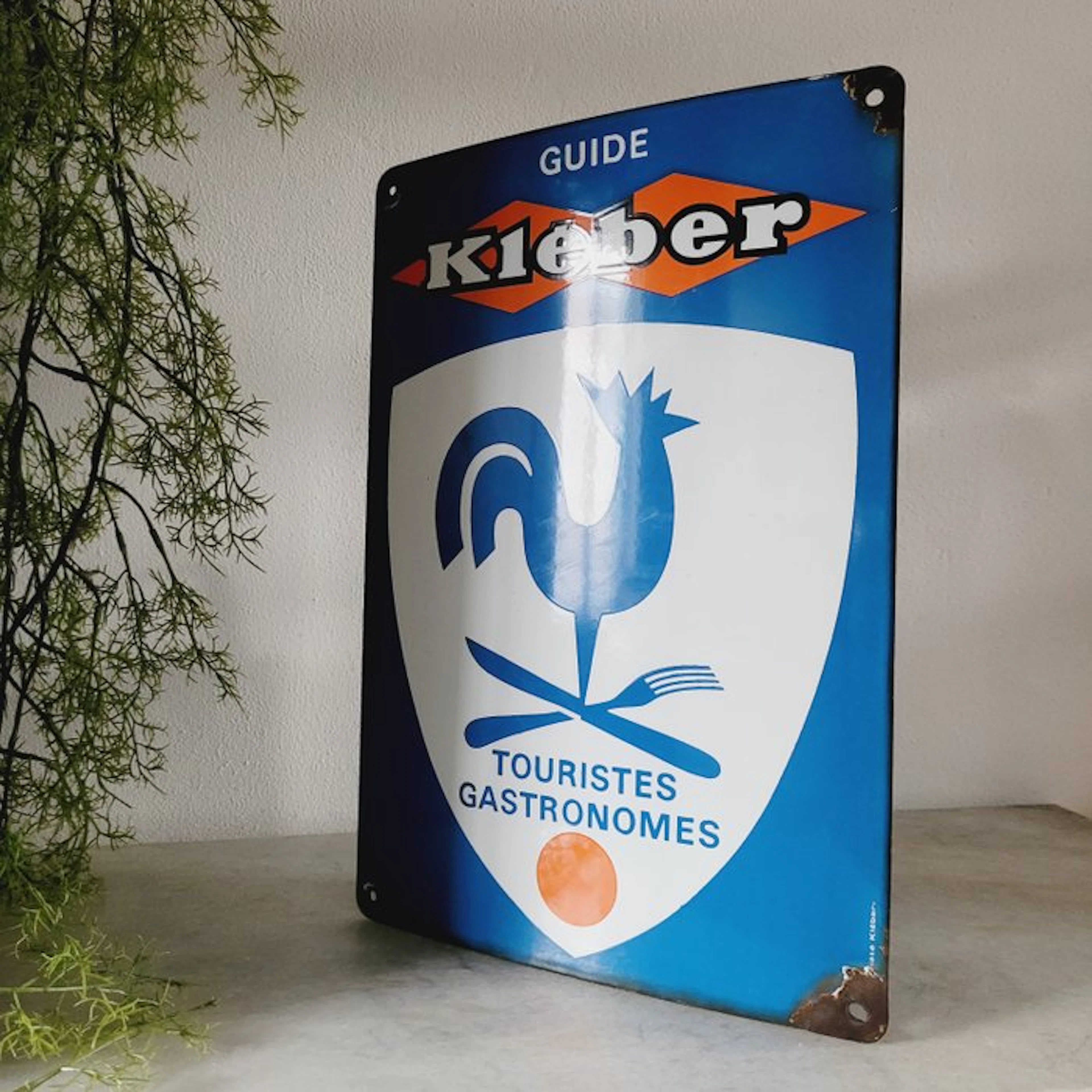 Kléber - Kléber tires, enamel advertising sign - Sign - Enamel
