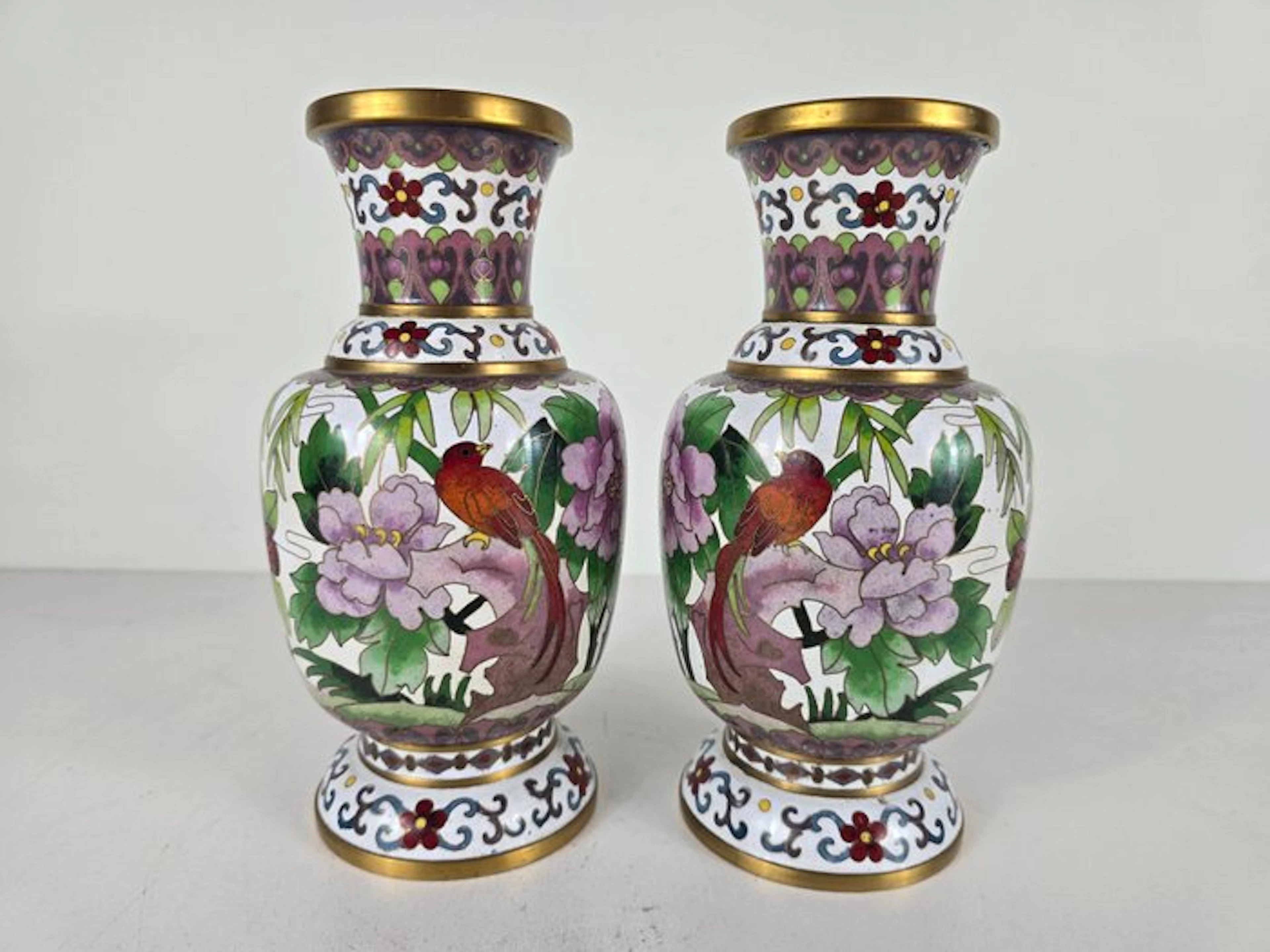 Vase - Cloisonné - China - Two Jingfa vases (No reserve price)
