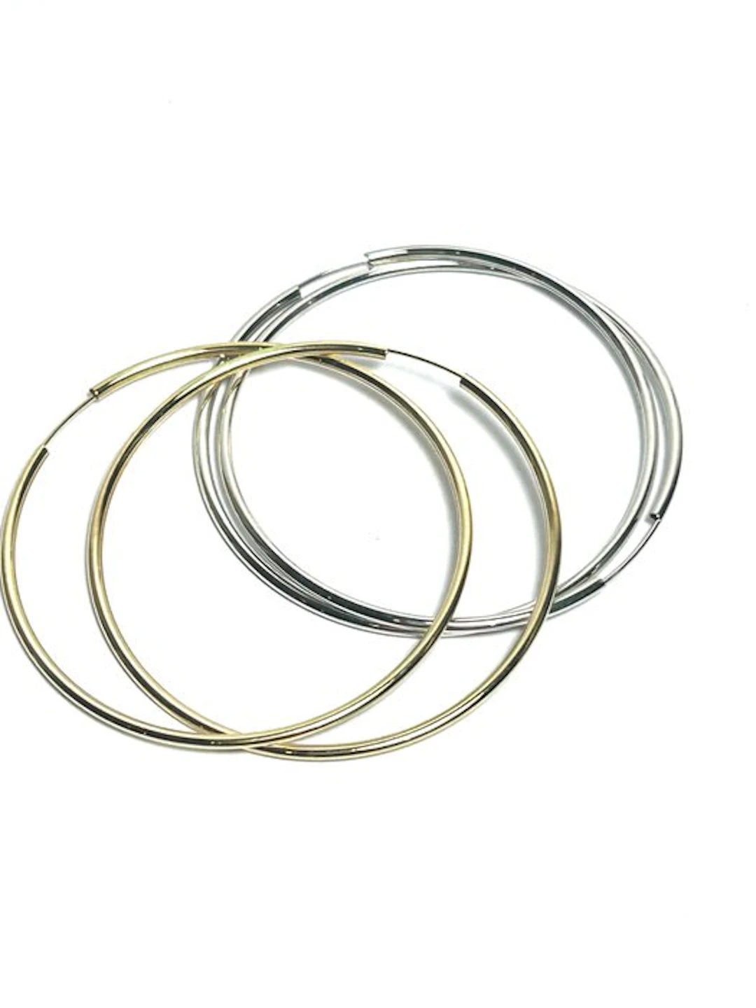 Hoop earrings - 18 kt. White gold, Yellow gold