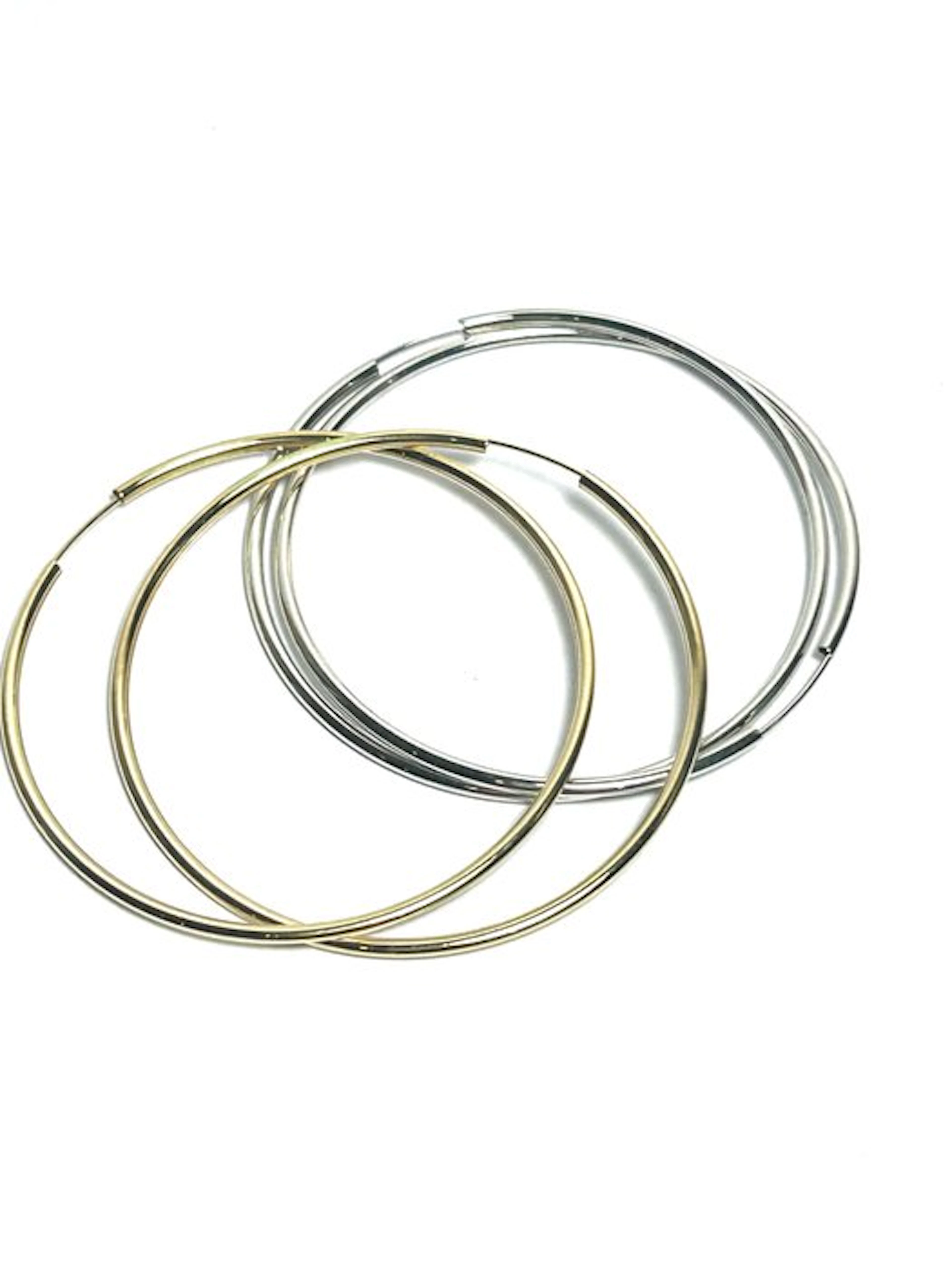 Hoop earrings - 18 kt. White gold, Yellow gold