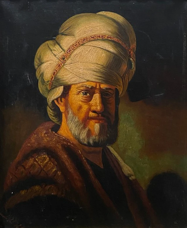 European School (XX) - Portrait of a Man in a Turban (In...