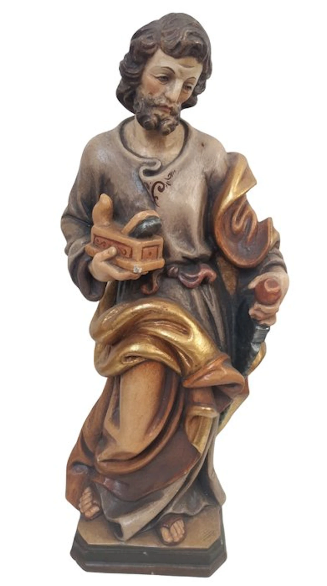 Carving, farbige Holzfigur - Hl