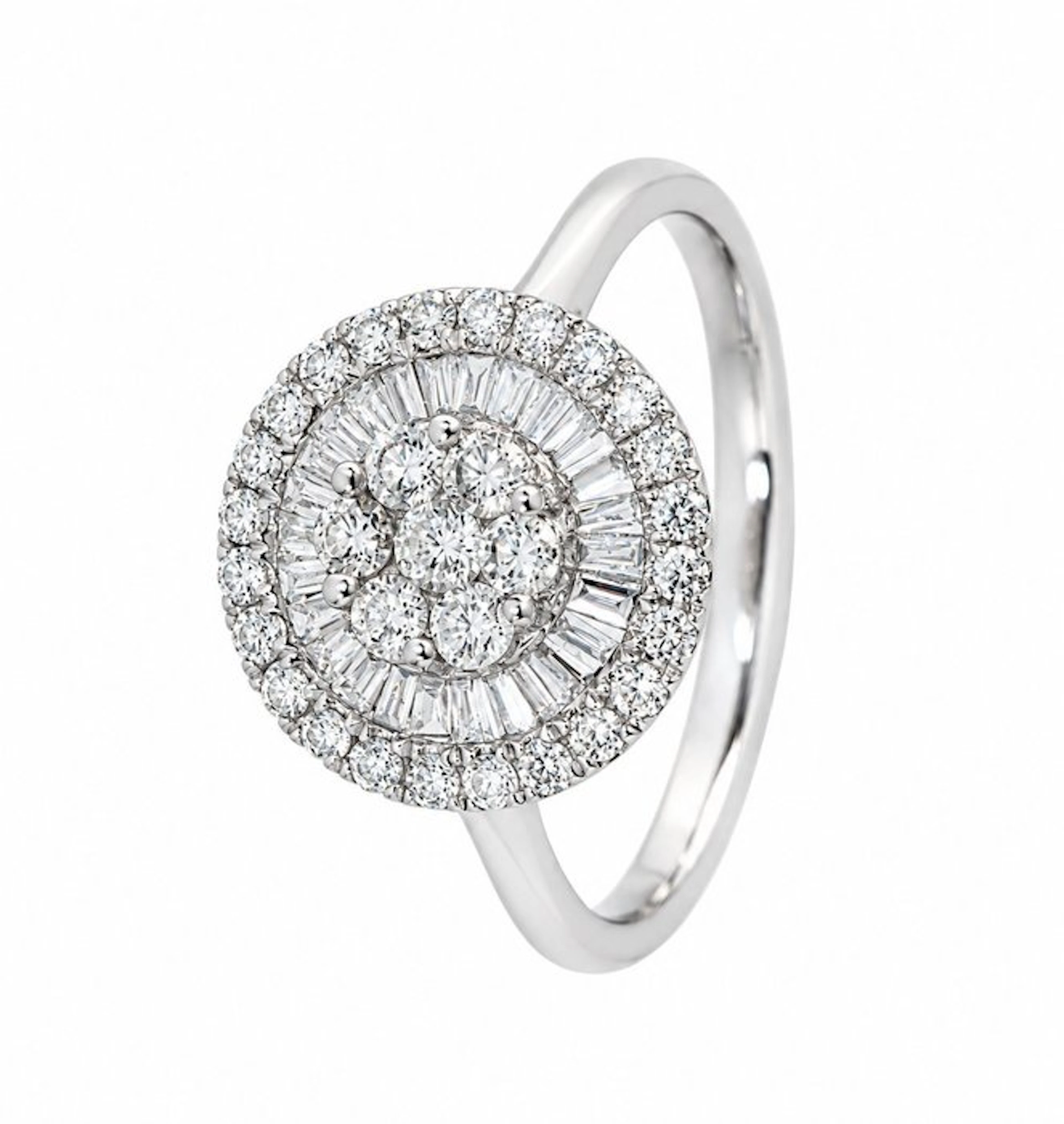 Ring - 18 kt. White gold - 0.42ct. tw. Diamond (Natural) - Diamond