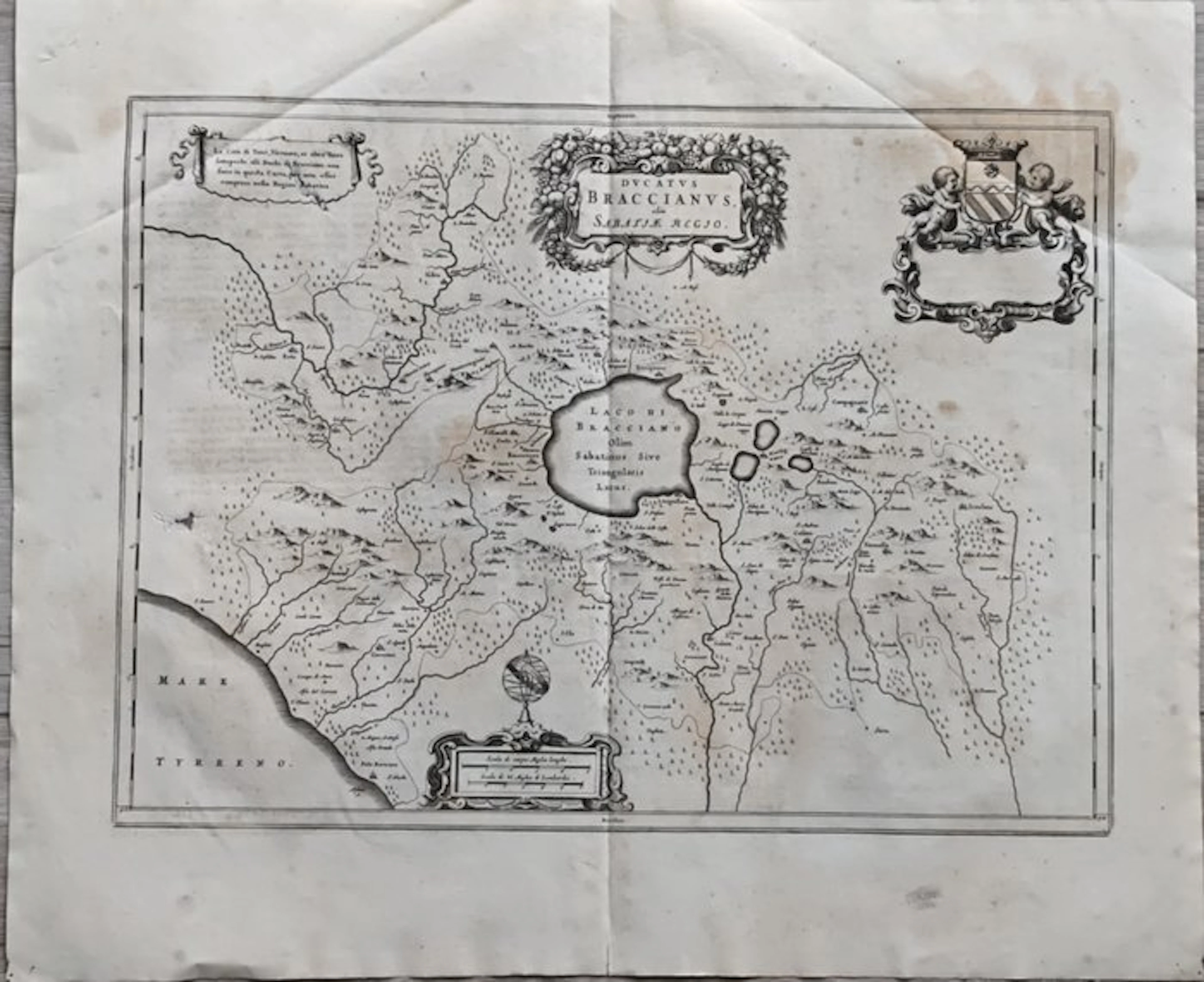 Italy - Topographic survey of the Duchy of Bracciano...