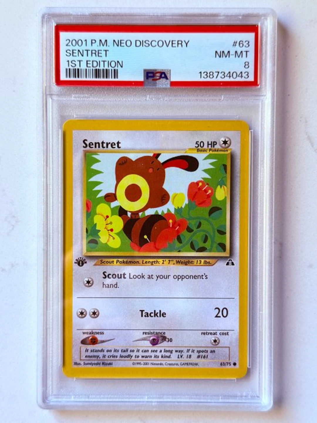 Pokémon - 1 Graded card - Sentret 63/75 First edition...