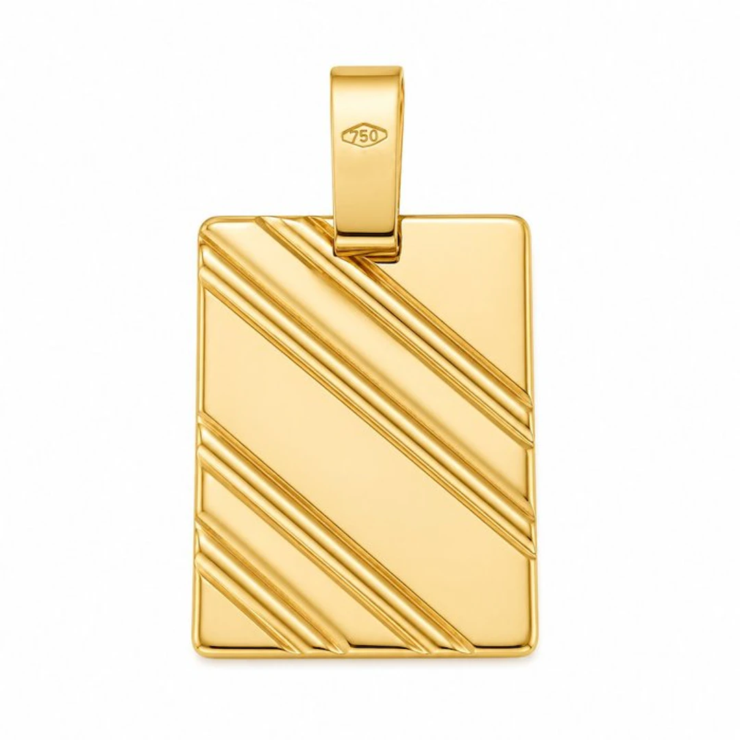 Pendant - 18 kt. Yellow gold - Made in Italy - Handmade