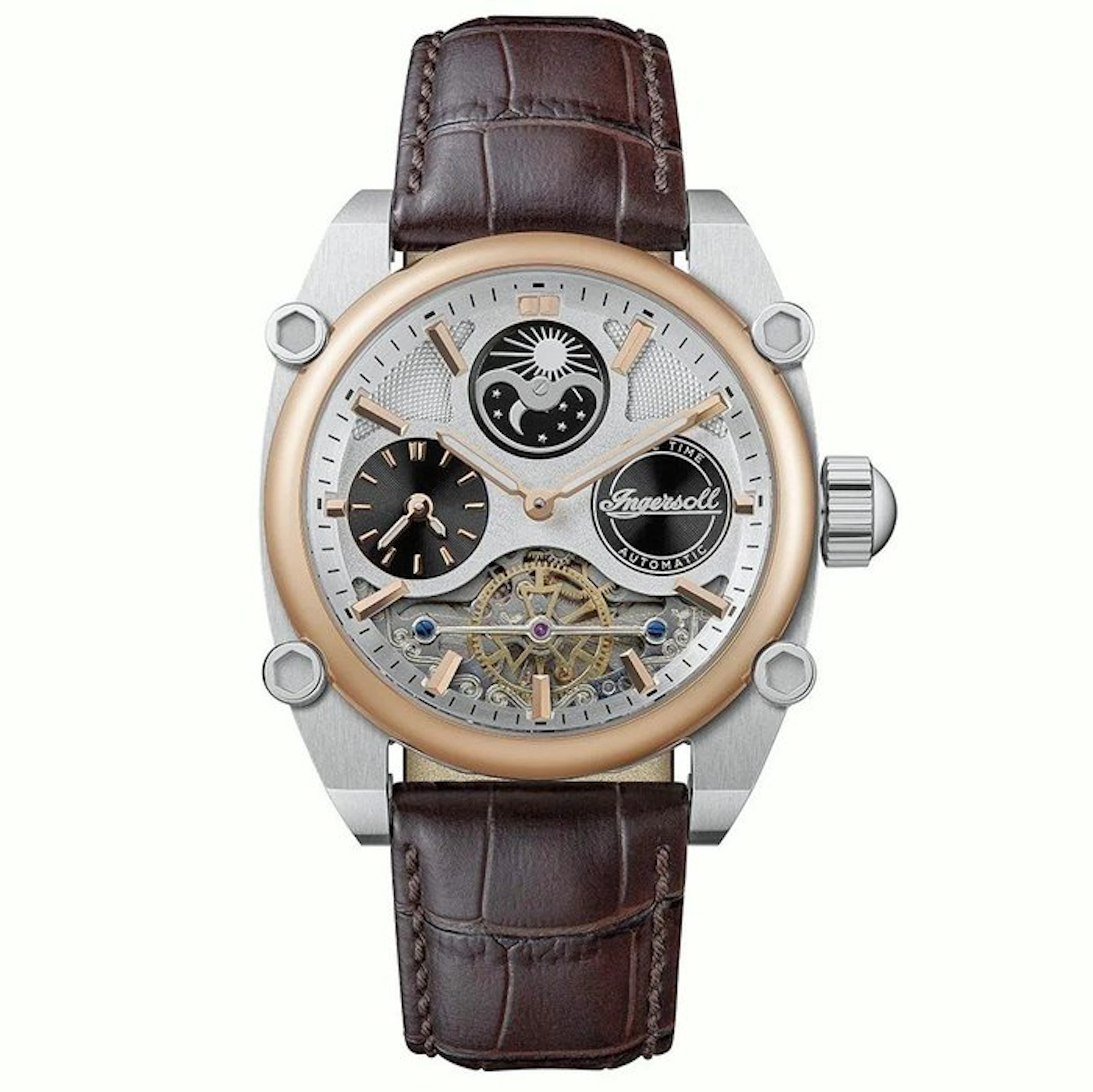 Ingersoll - Automatic - Moon Sun - Gold - Half Skeleton...