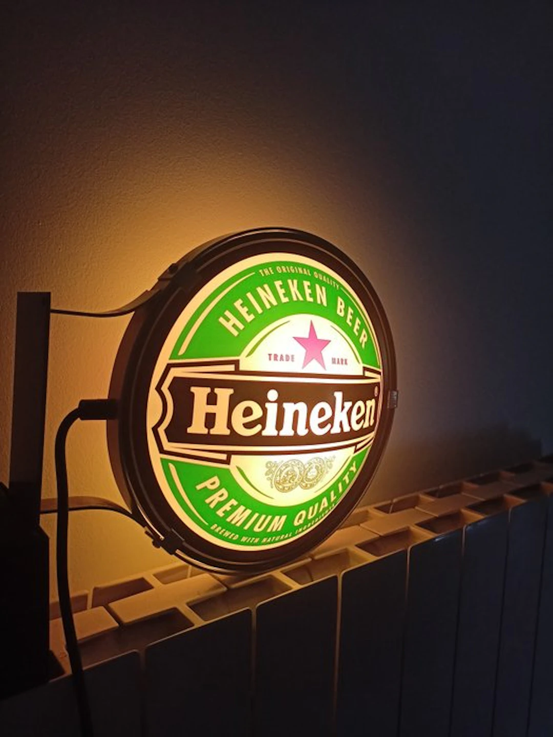 Heineken neon sign from the 80s - Backlight publicity sign - Iron, Plastic