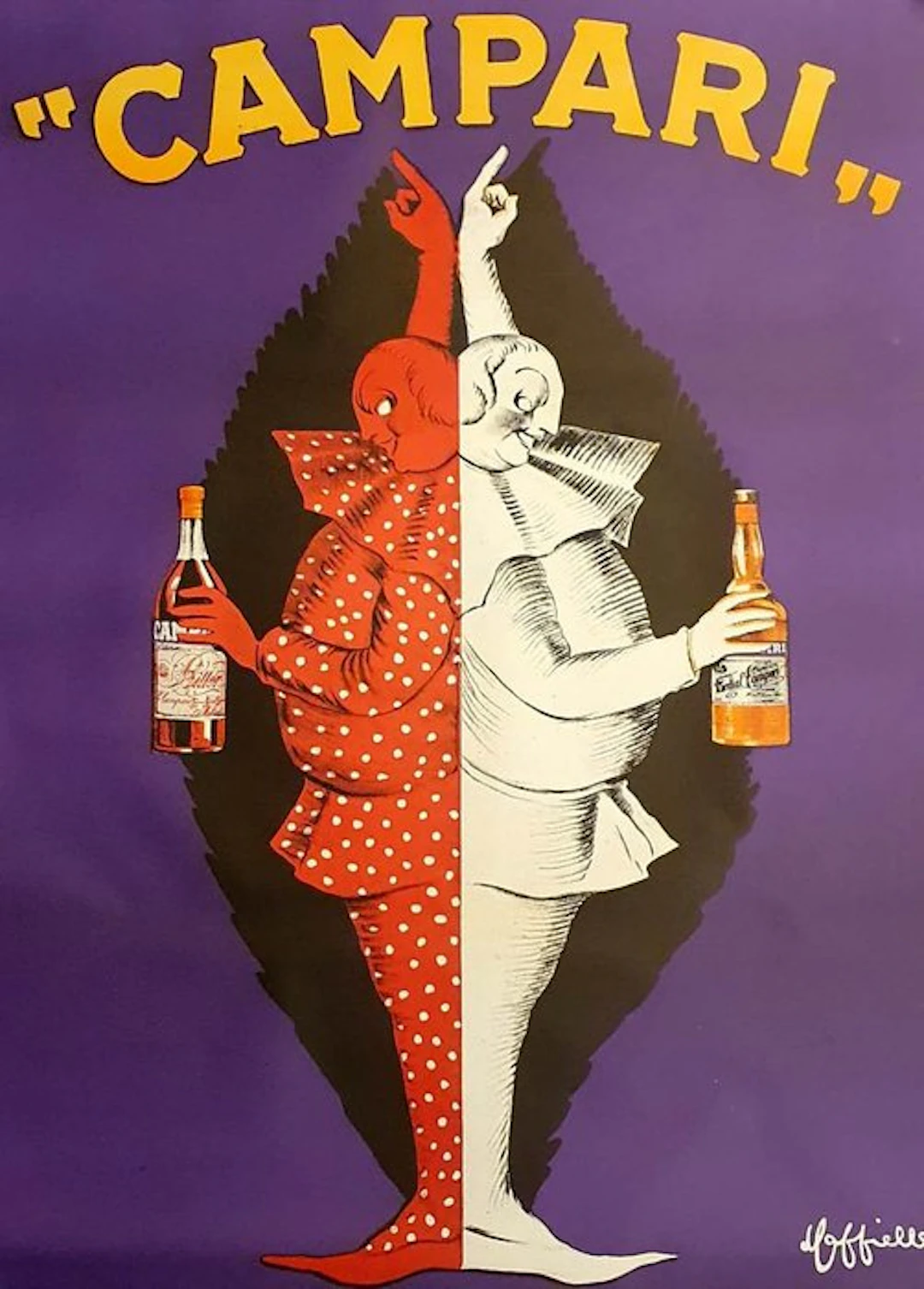 Leonetto Cappiello - "Campari" - Manifesto anni '50 in grande formato - 1950s
