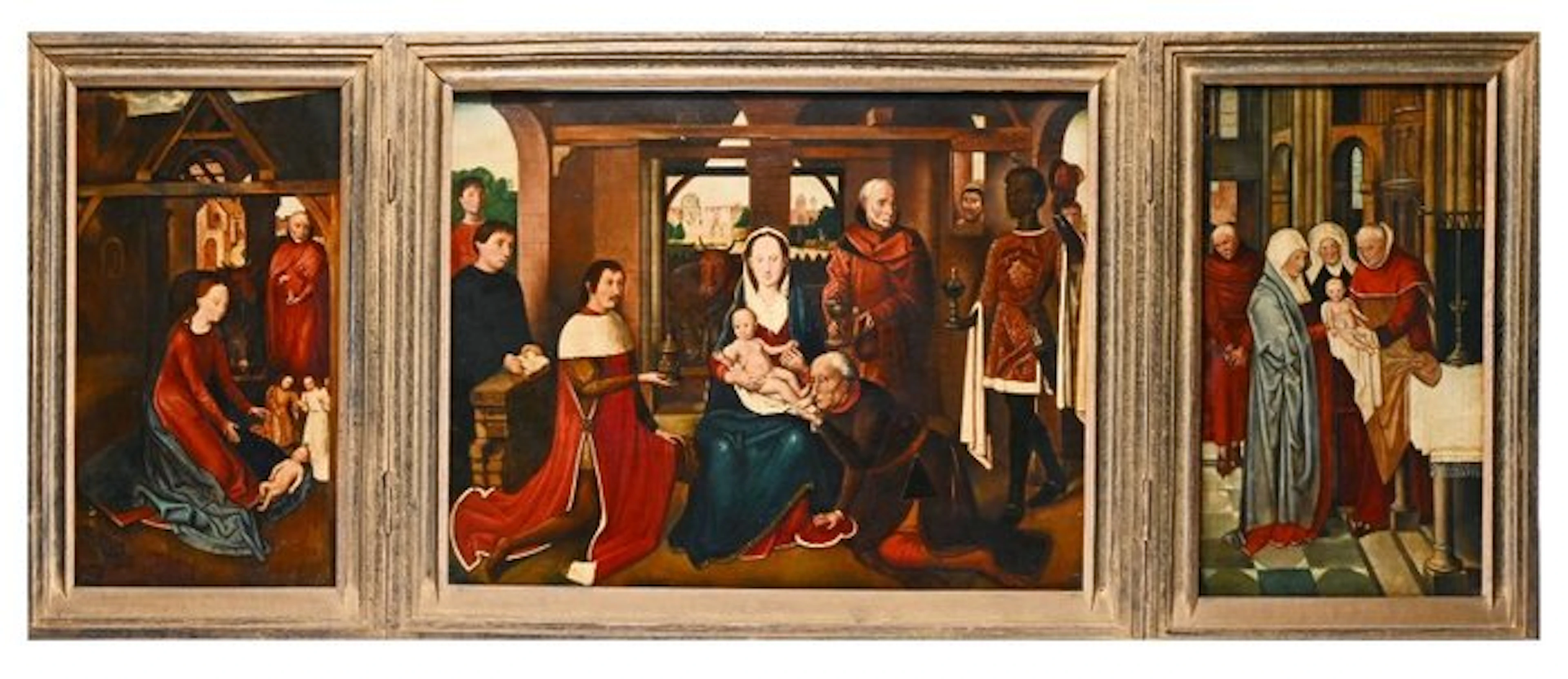 Flämische Schule (XIX) - Altar-Triptychon - NO RESERVE