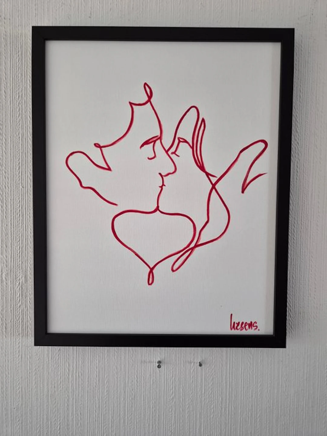 Liesens - True Love (handpainted on canvas) met lijst