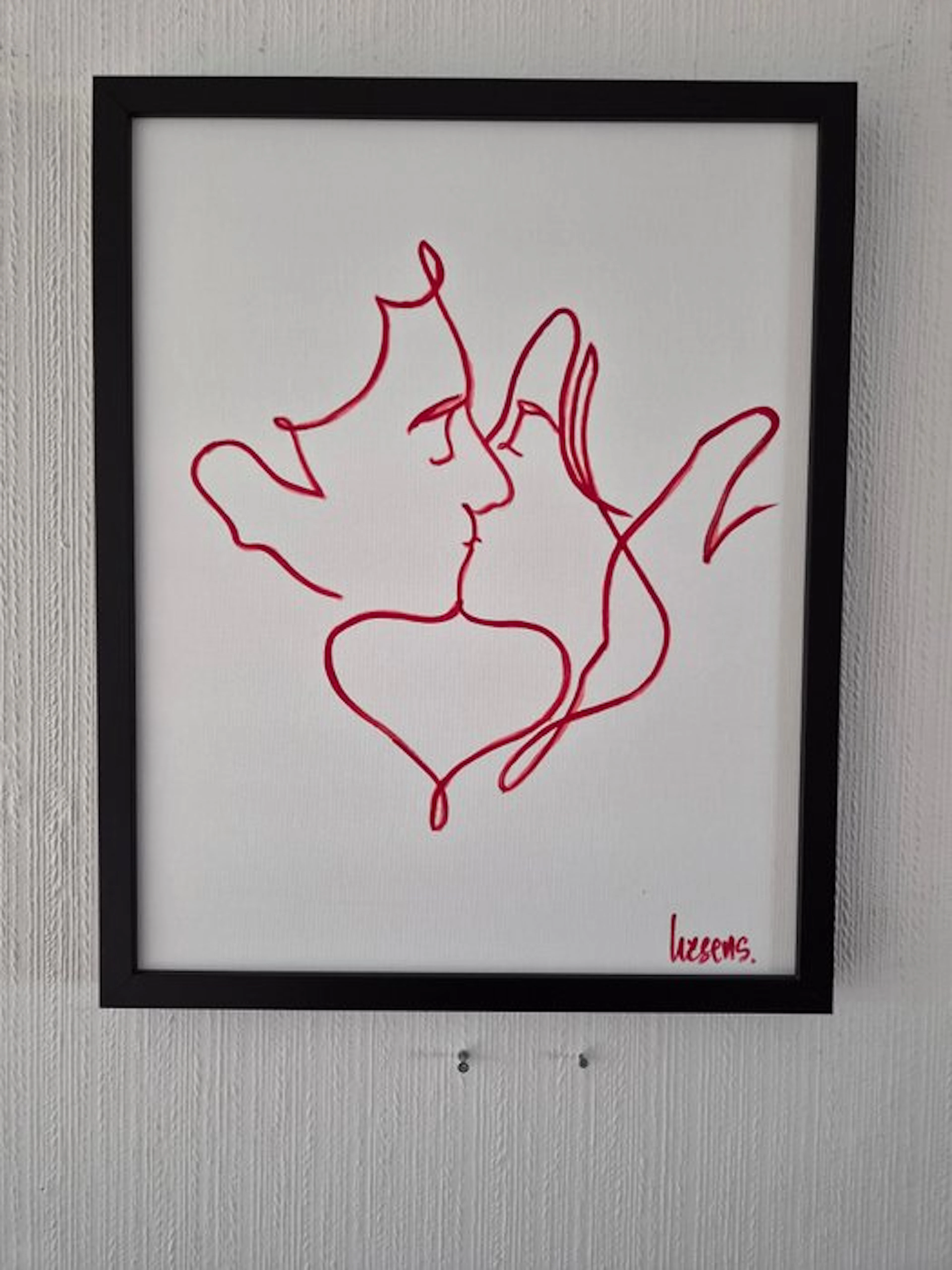 Liesens - True Love (handpainted on canvas) met lijst