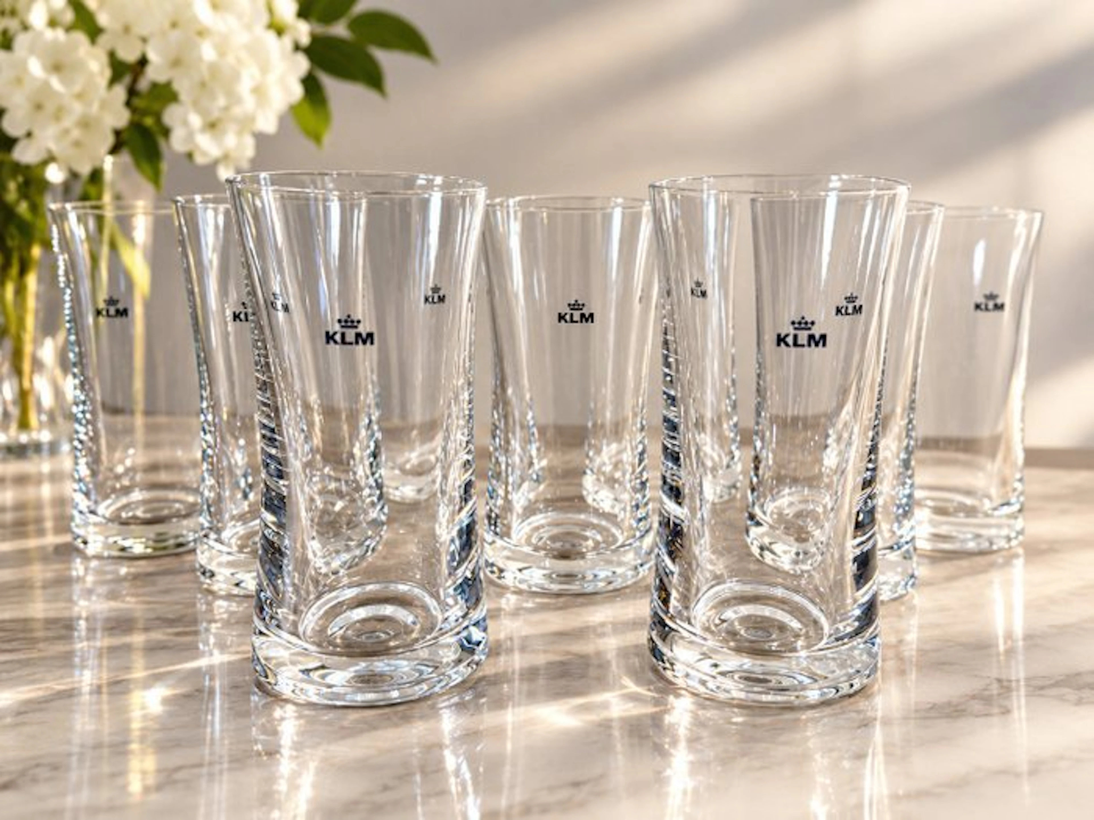 Set of nine glasses - KLM Business Class - Marcel Wanders...