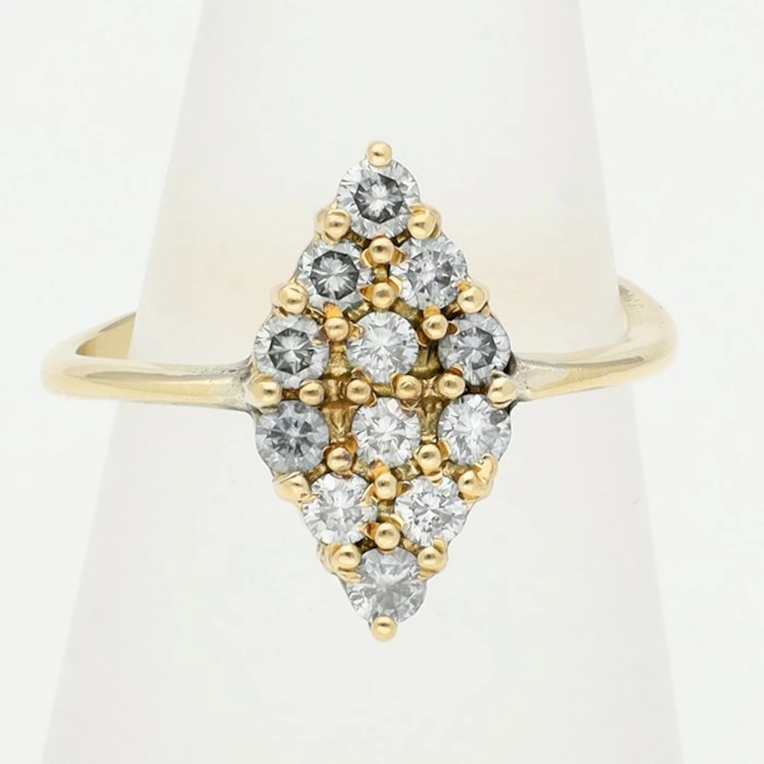 Ring - 18 kt. Yellow gold Diamond (Natural)