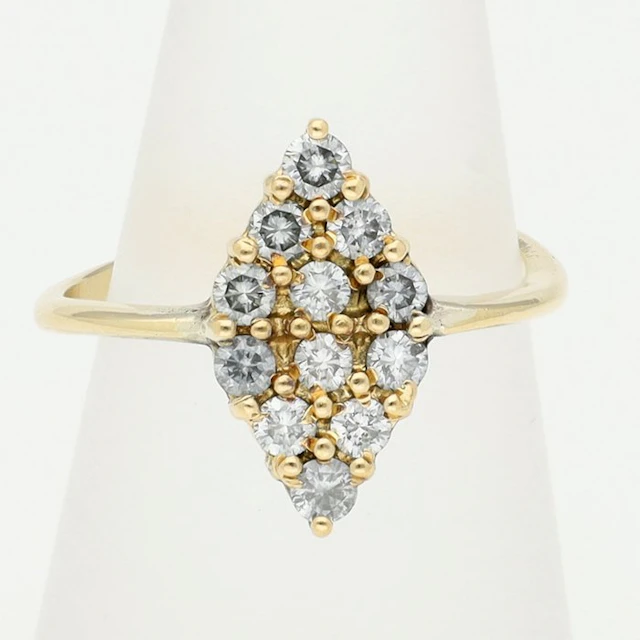 Ring - 18 kt. Yellow gold Diamond (Natural)
