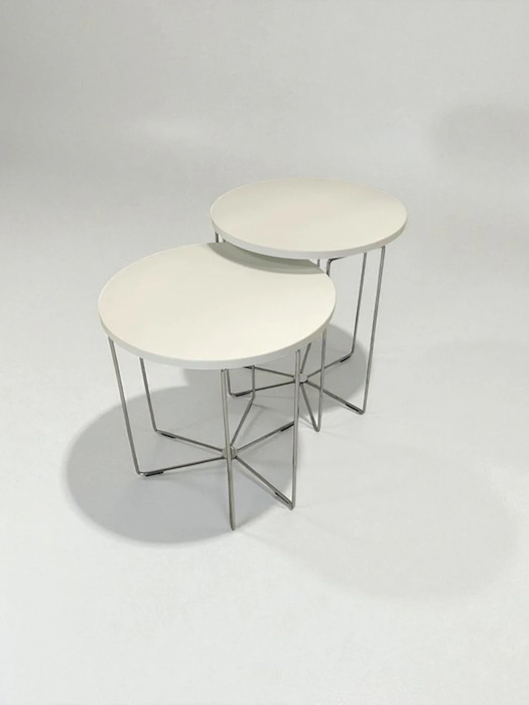 Maconi - Side table (2) - Silver - chrome-plated/laminated metal