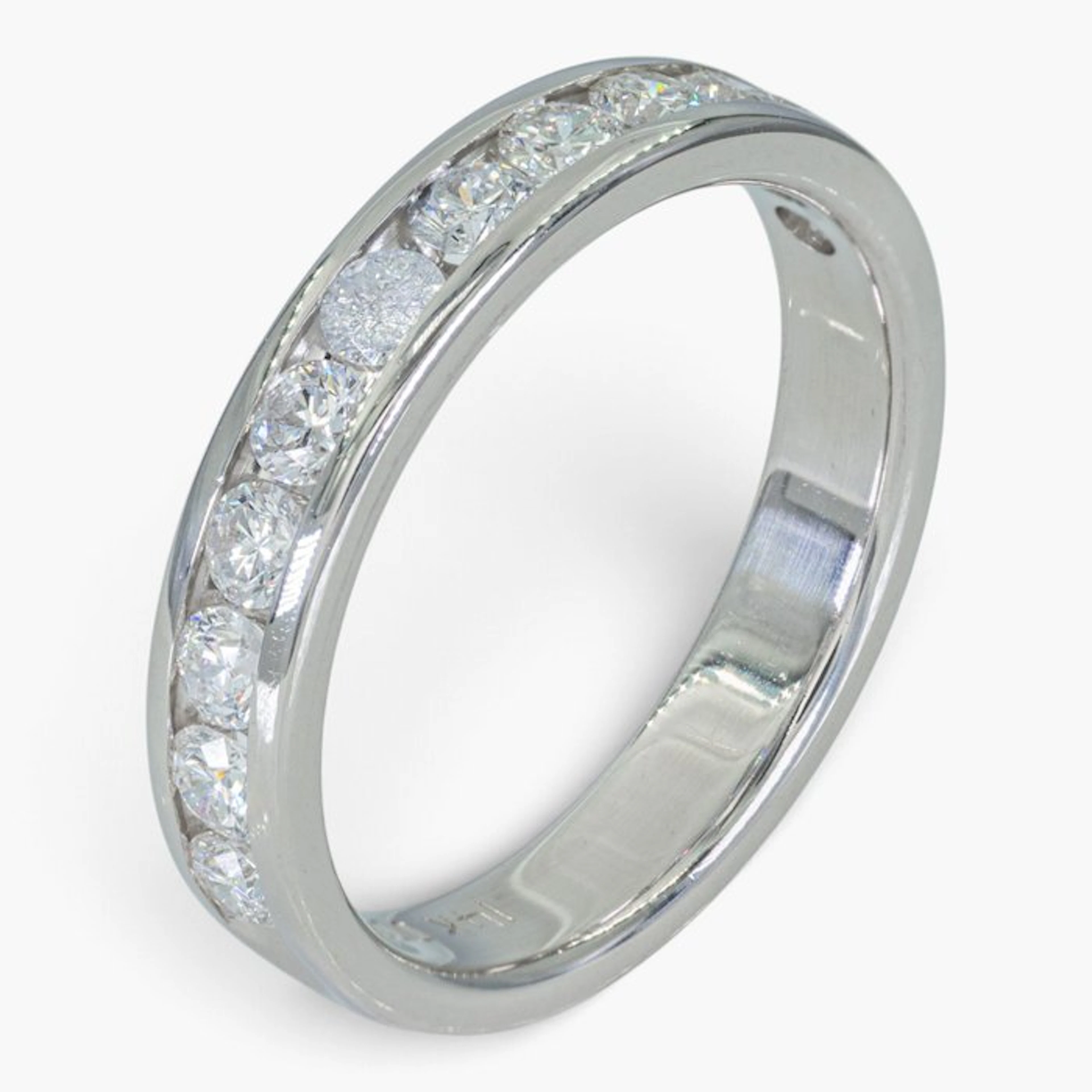 No reserve price - Ring - 14 kt. HRD, White gold - 0.80ct. tw. Diamond