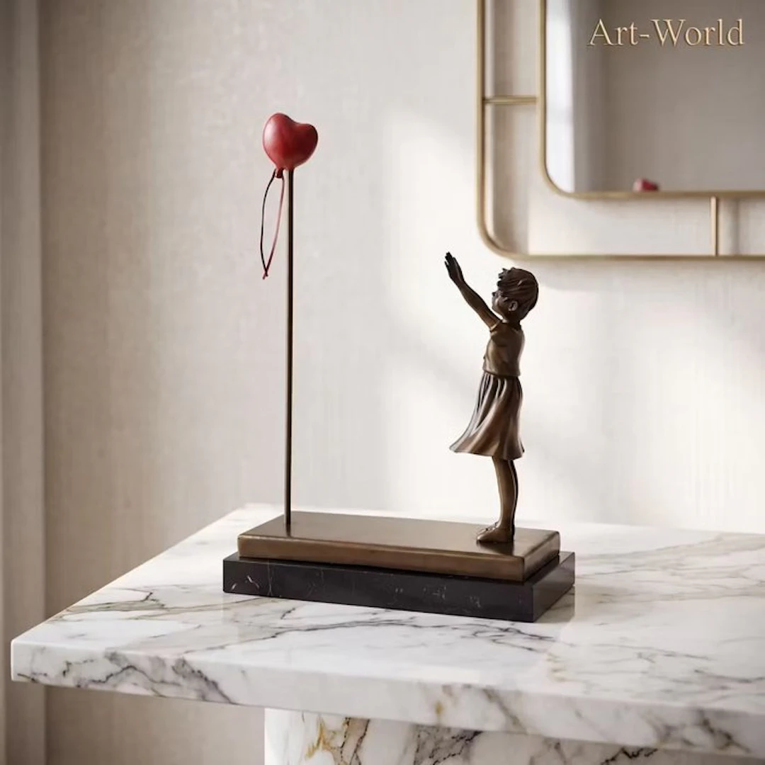 Statue, Exclusief sculptuur: Ballonmeisje 39.5 cm / 4.9 kg